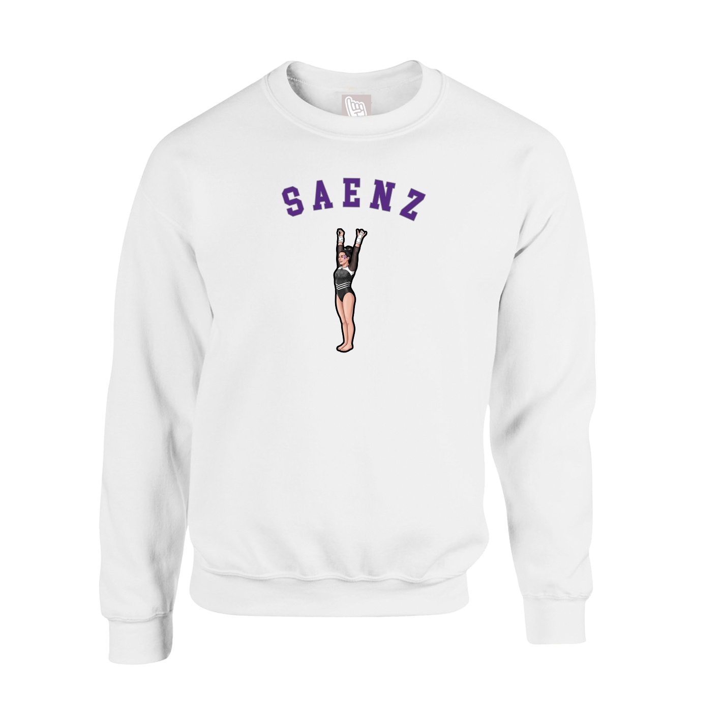 Fleece Crew — Shirsey Arch in White