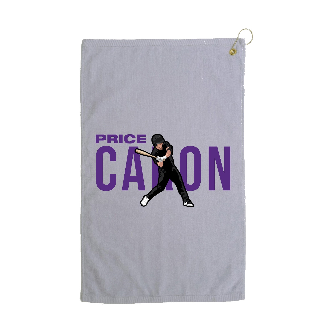 Golf Towel — Player Name in Grey