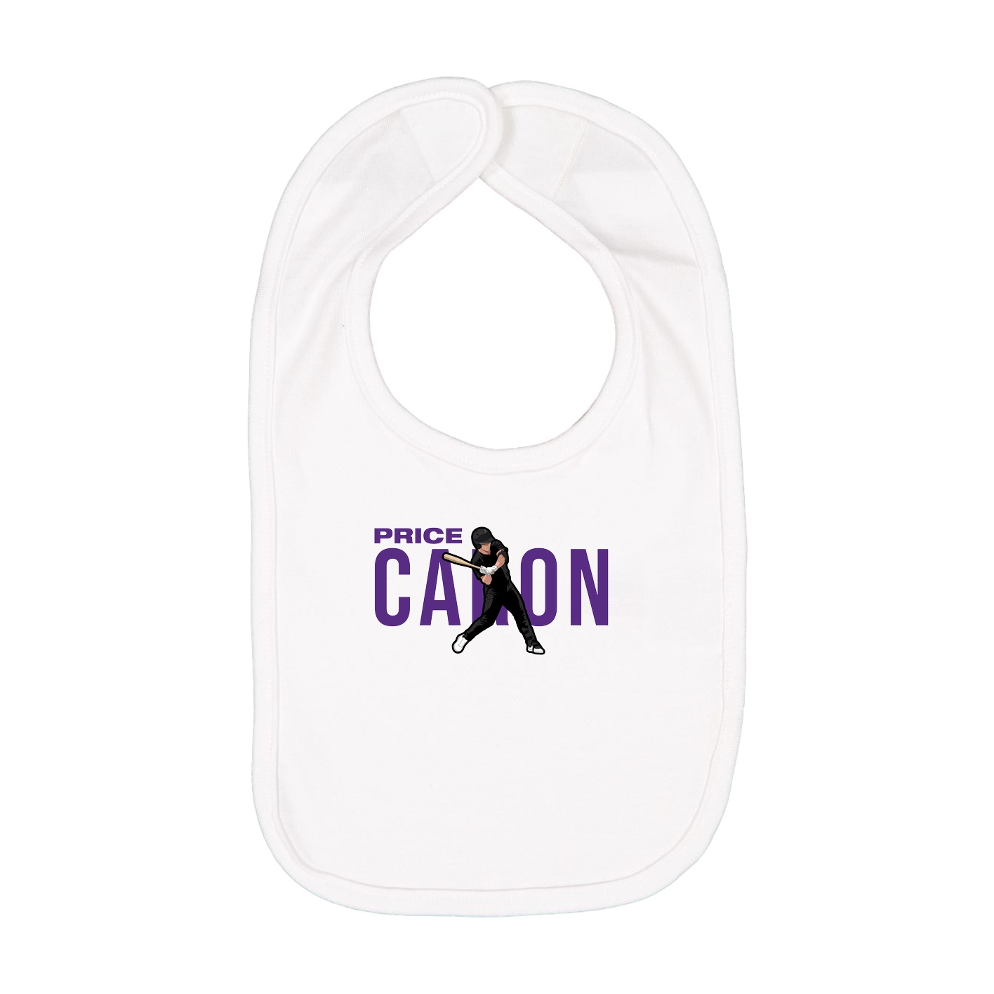 Infant Bib — Player Name in White
