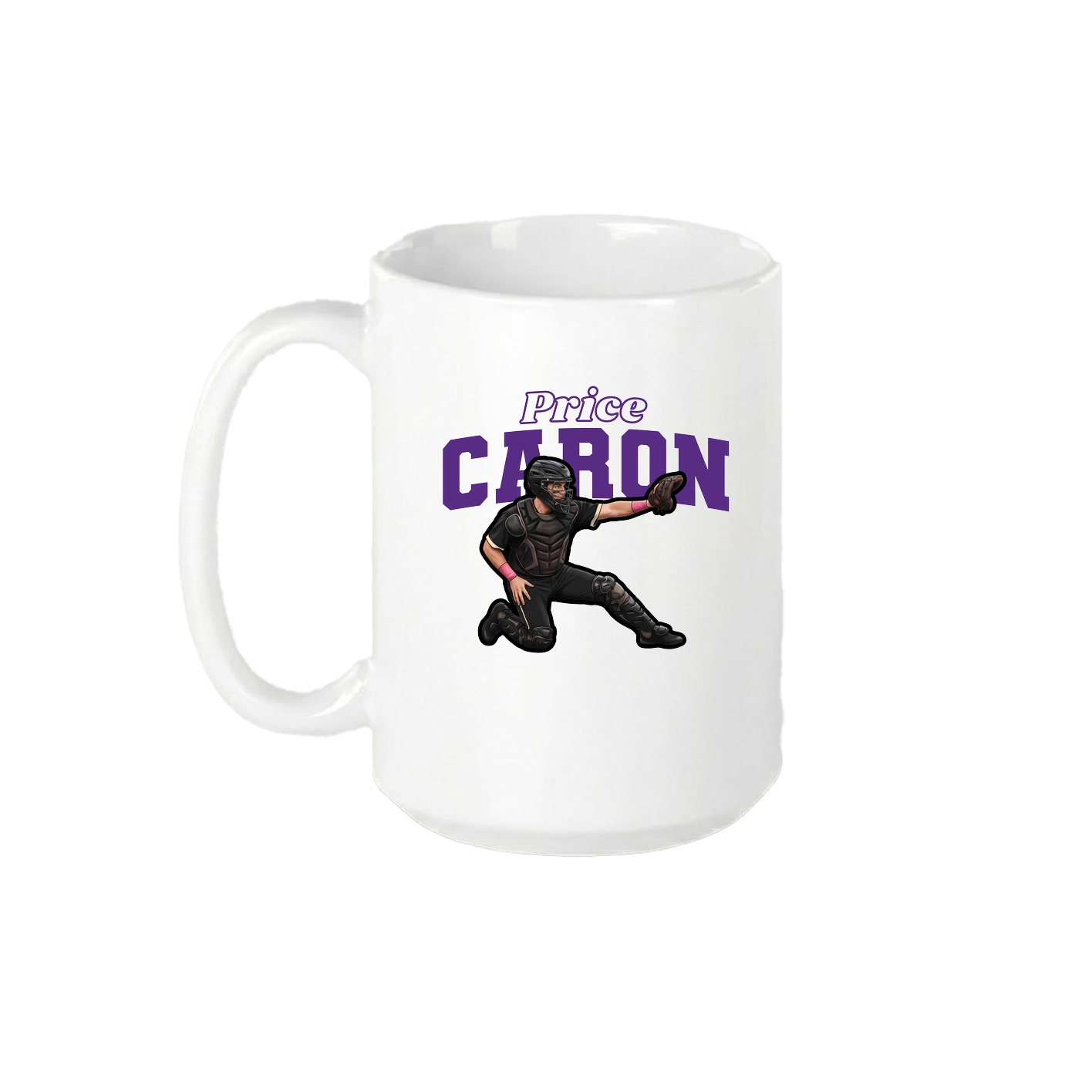 15oz Coffee Mug — Name Arch in White