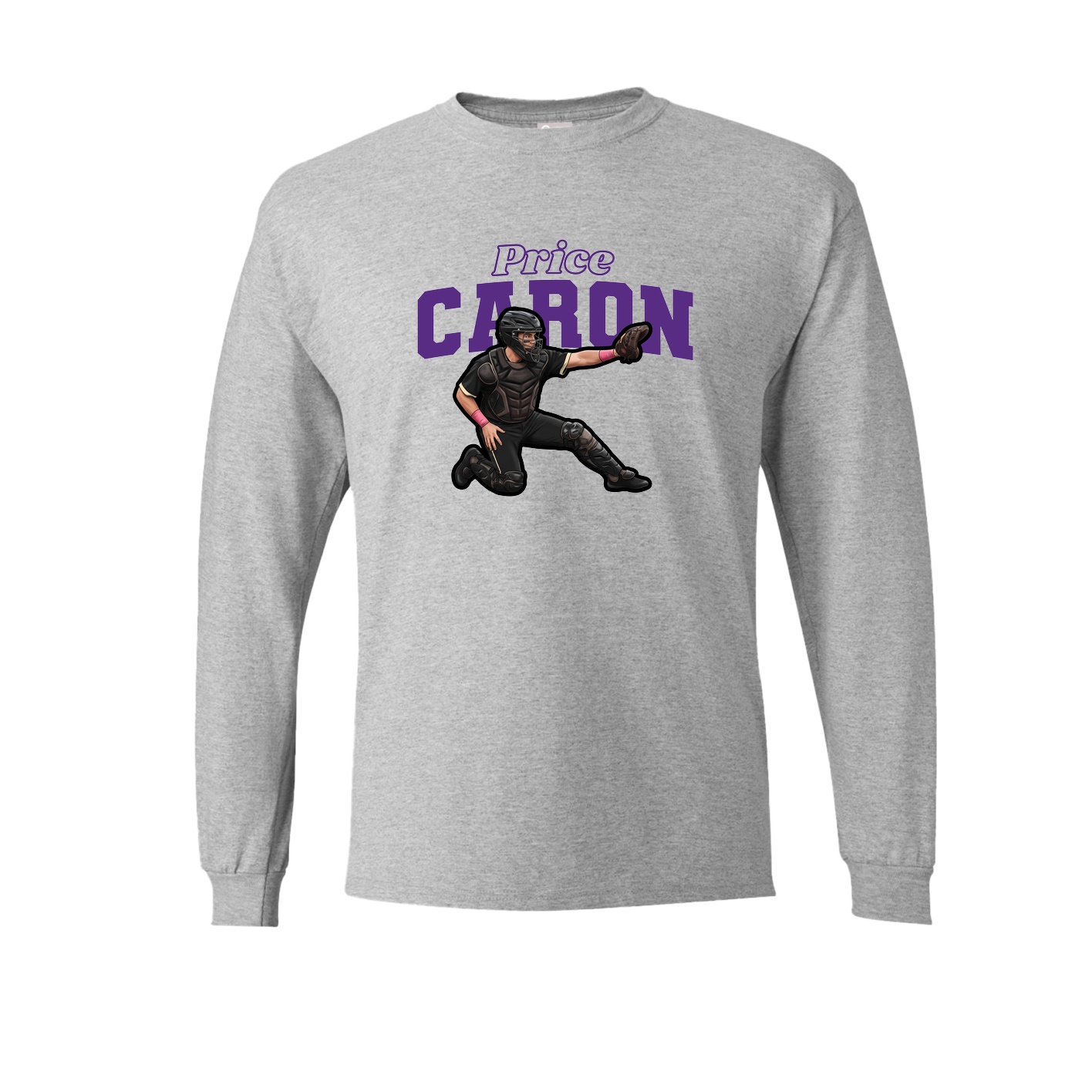 Long Sleeve Tee — Name Arch in Grey