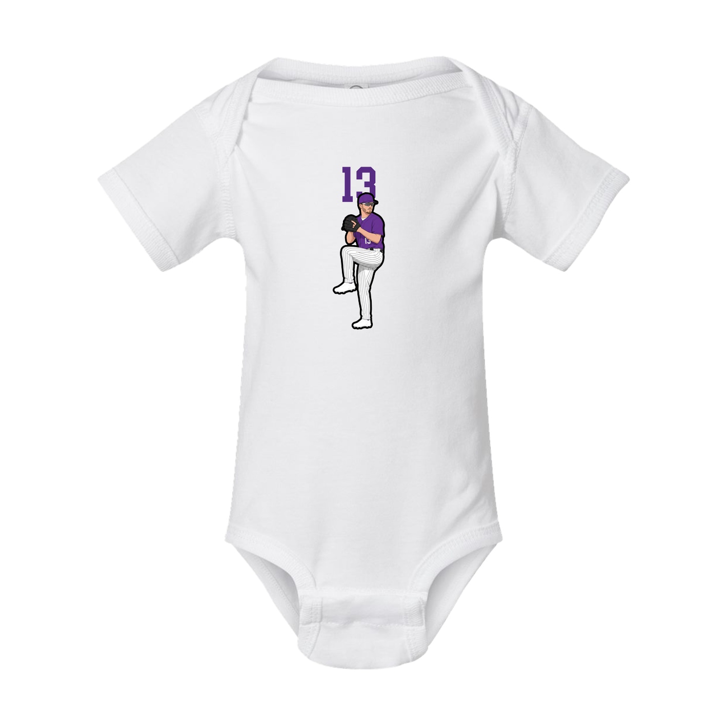 Baby Onesie — Number Top in White