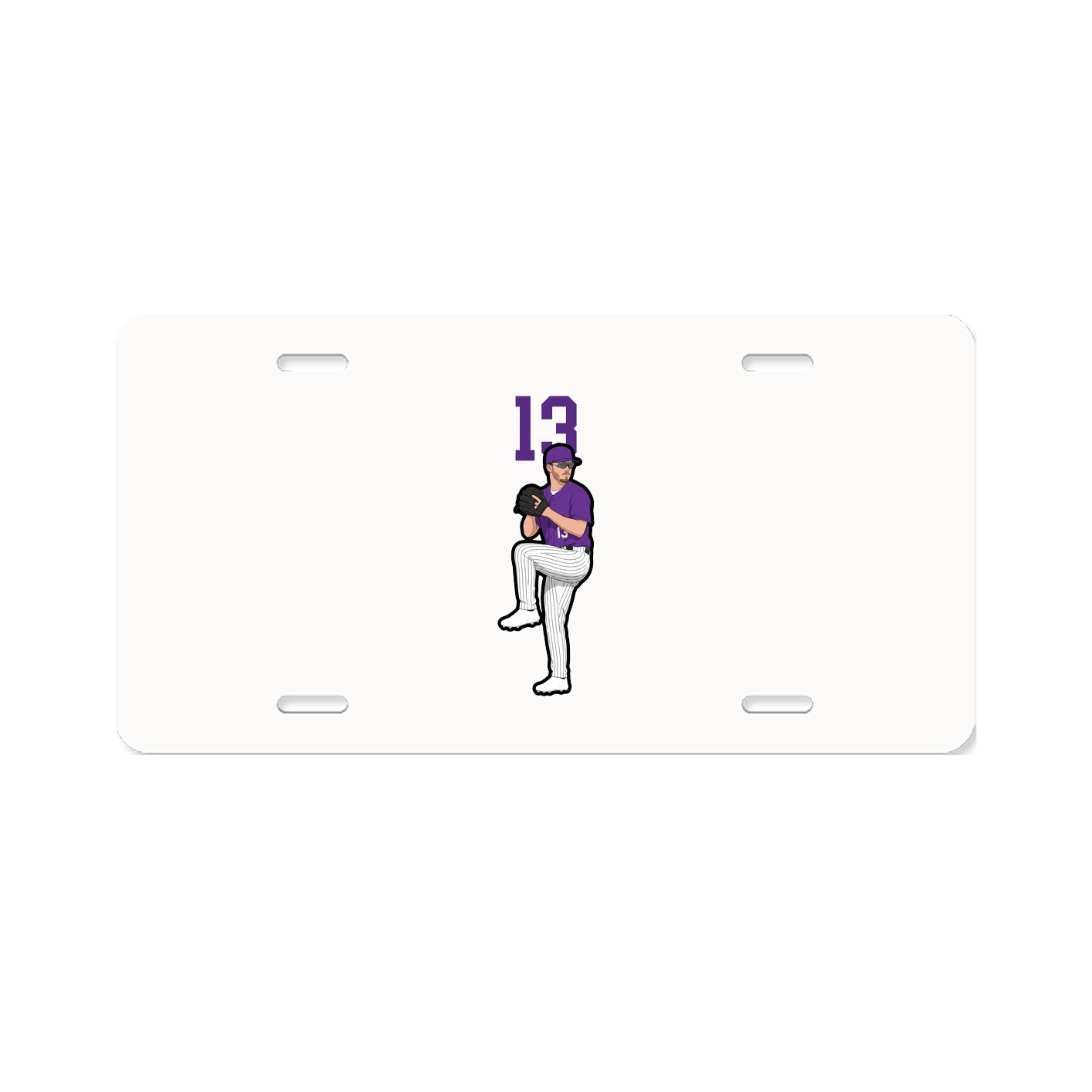 License Plate — Number Top in Classic