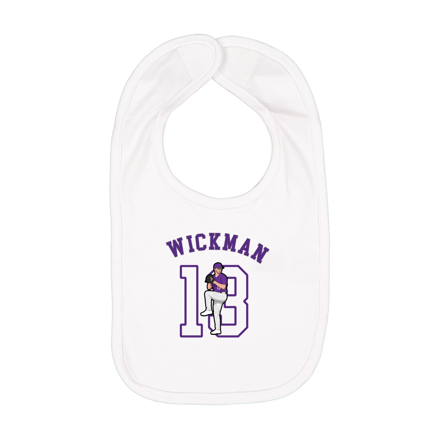 Infant Bib — Shirsey Arch in White
