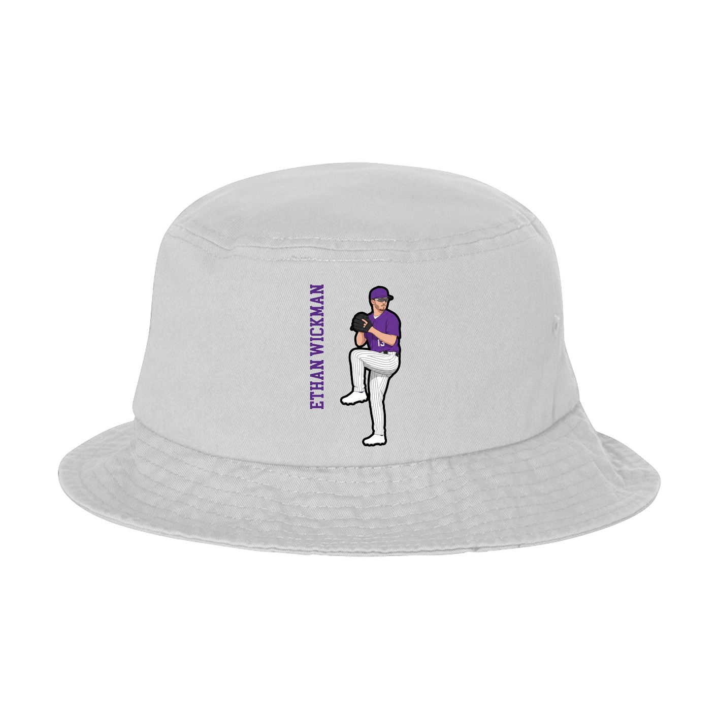 Bucket Cap — Name Vertical in White