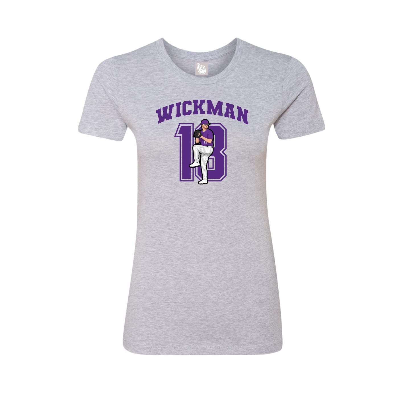 Fitted Women's Tee — Number in Grey