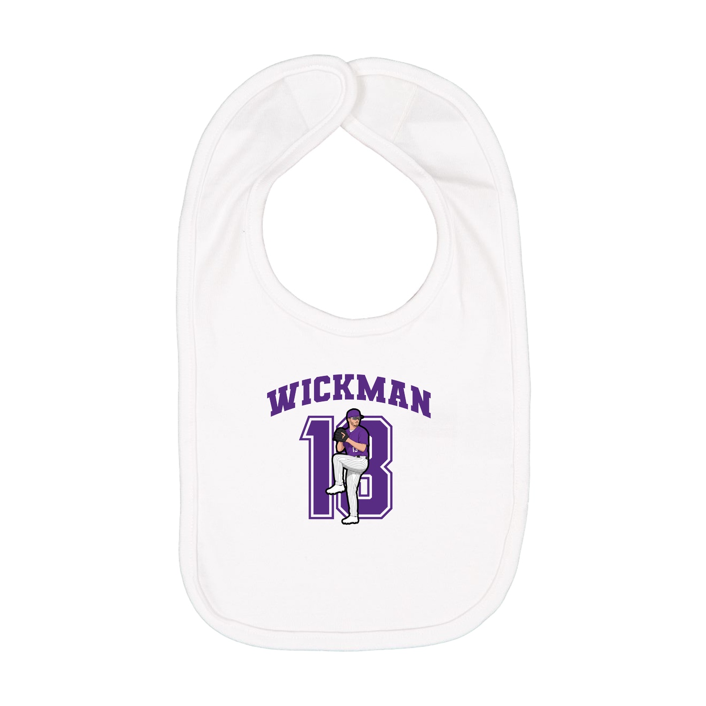 Infant Bib — Number in White