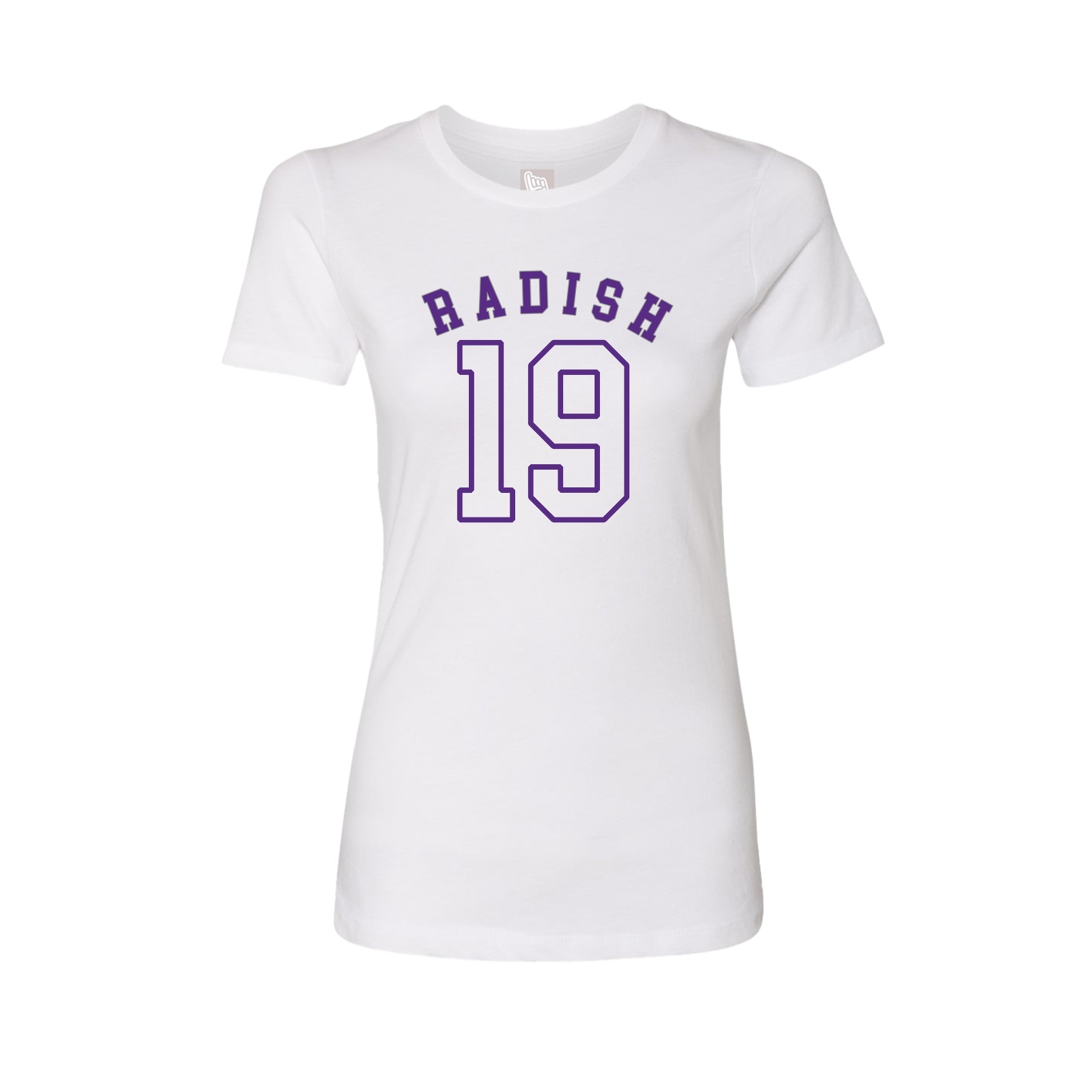 Fitted Women's Tee — Shirsey Arch in White