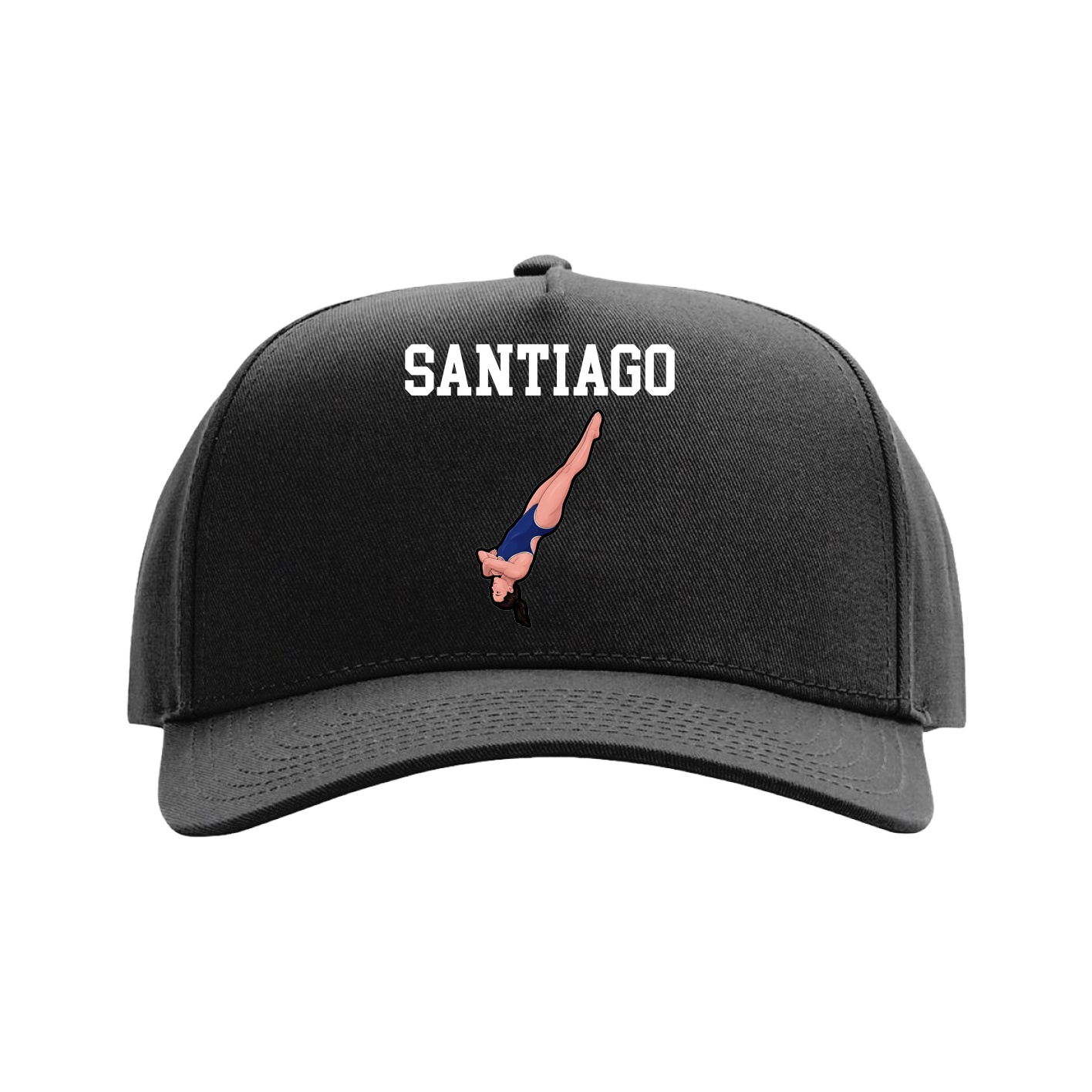 Full Fabric Five-Panel Champ Cap — Shirsey in Black