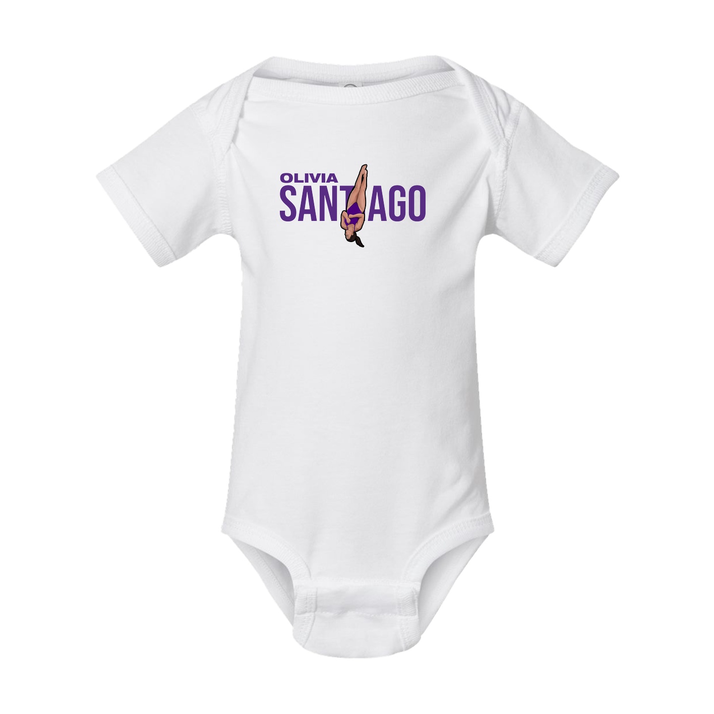 Baby Onesie — Player Name in White