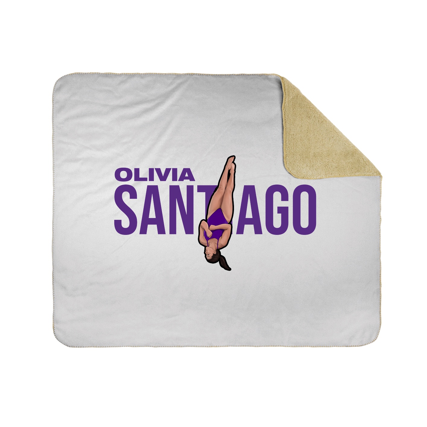 Throw Blanket — Player Name in White
