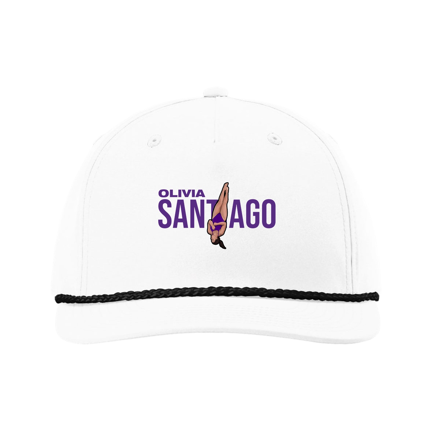 Five-Panel Classic Rope Cap — Player Name in White