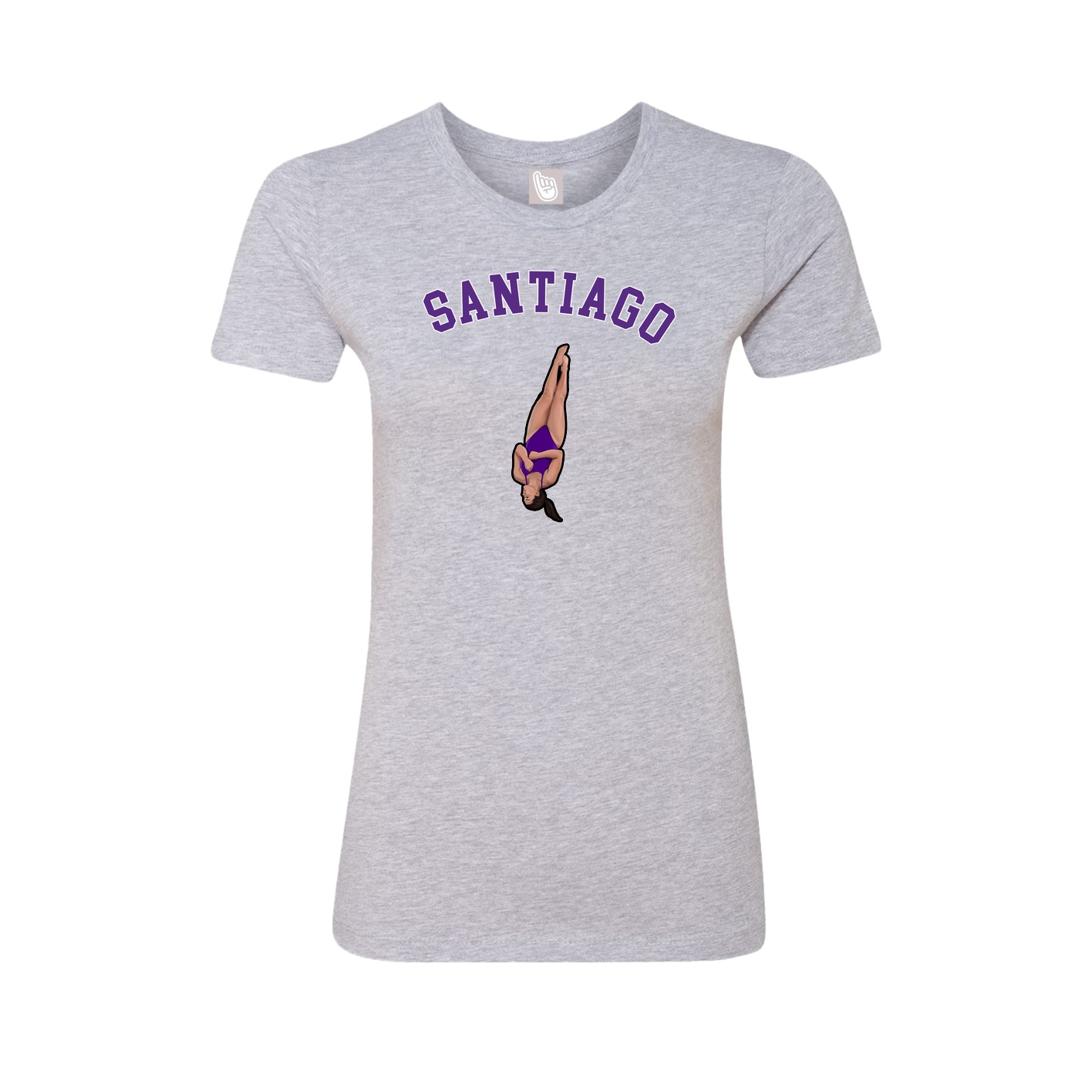 Fitted Women's Tee — Shirsey Arch in Grey