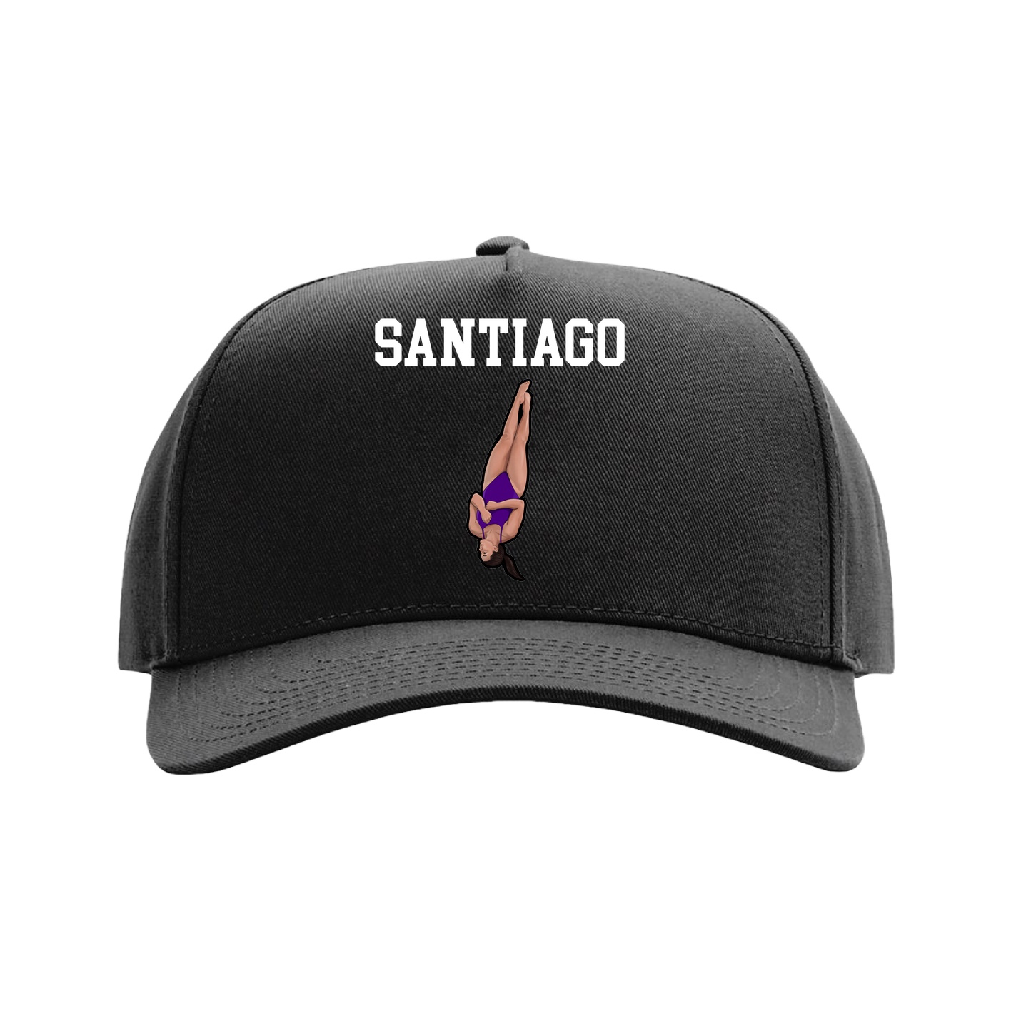 Full Fabric Five-Panel Champ Cap — Shirsey in Black