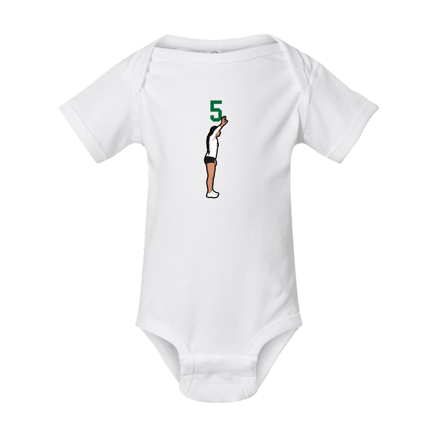 Baby Onesie — Number Top in White