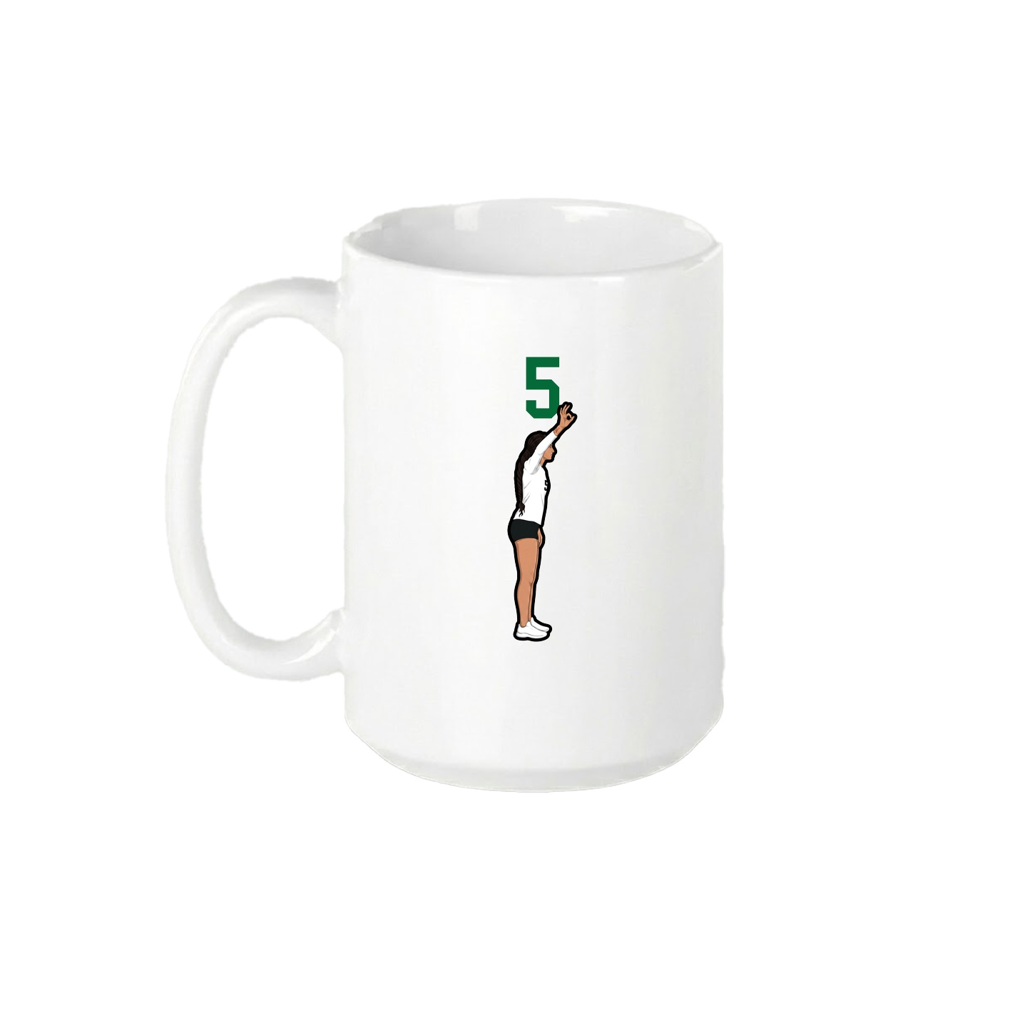 15oz Coffee Mug — Number Top in White