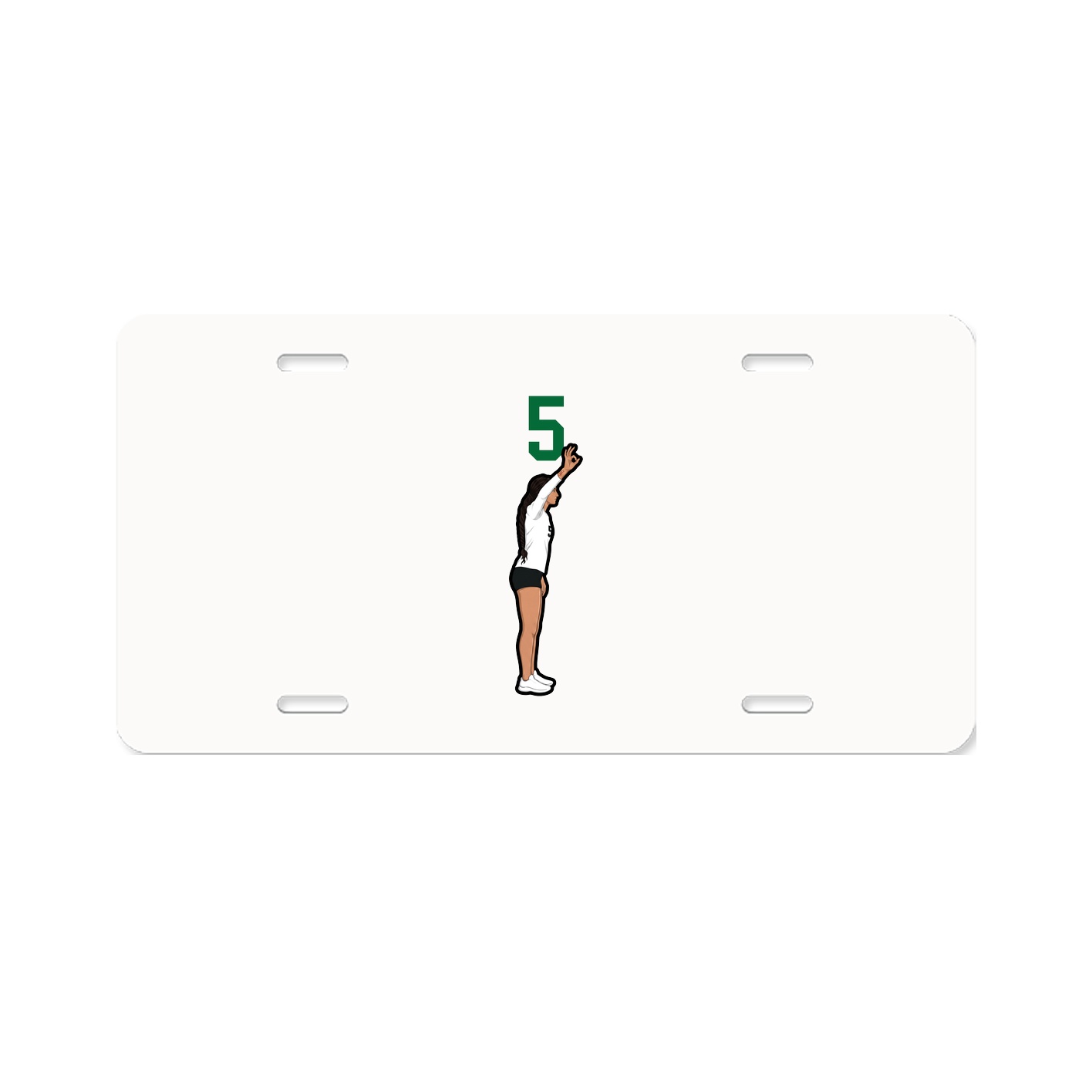 License Plate — Number Top in Classic
