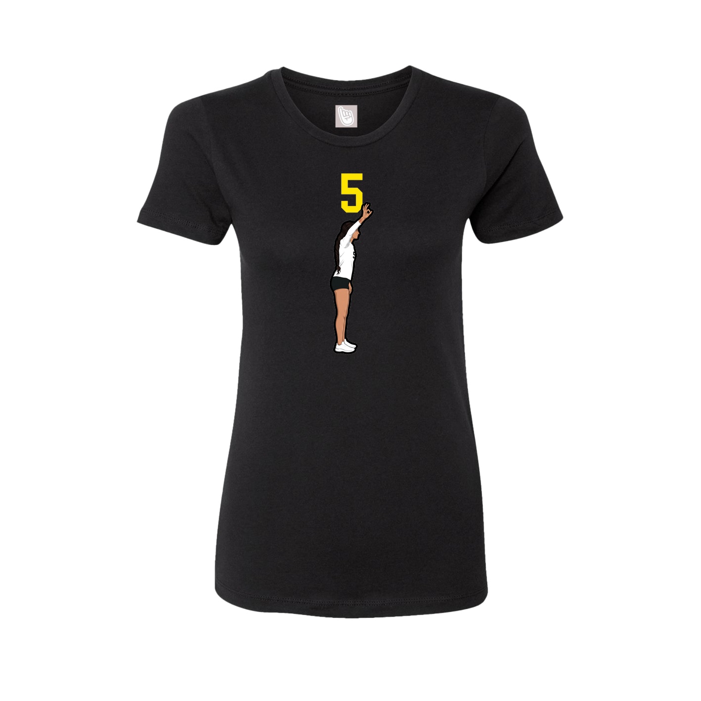 Womens Tee — Number Top in Black