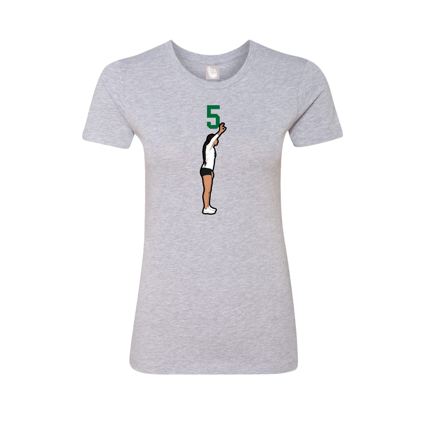 Womens Tee — Number Top in Grey