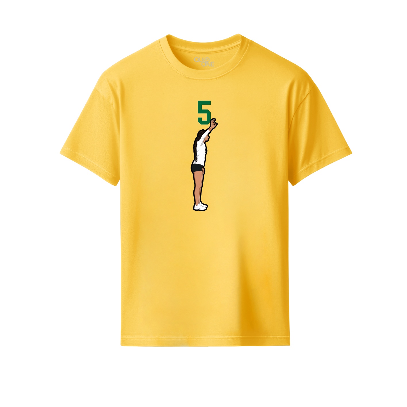 Youth Tee — Number Top in Yellow