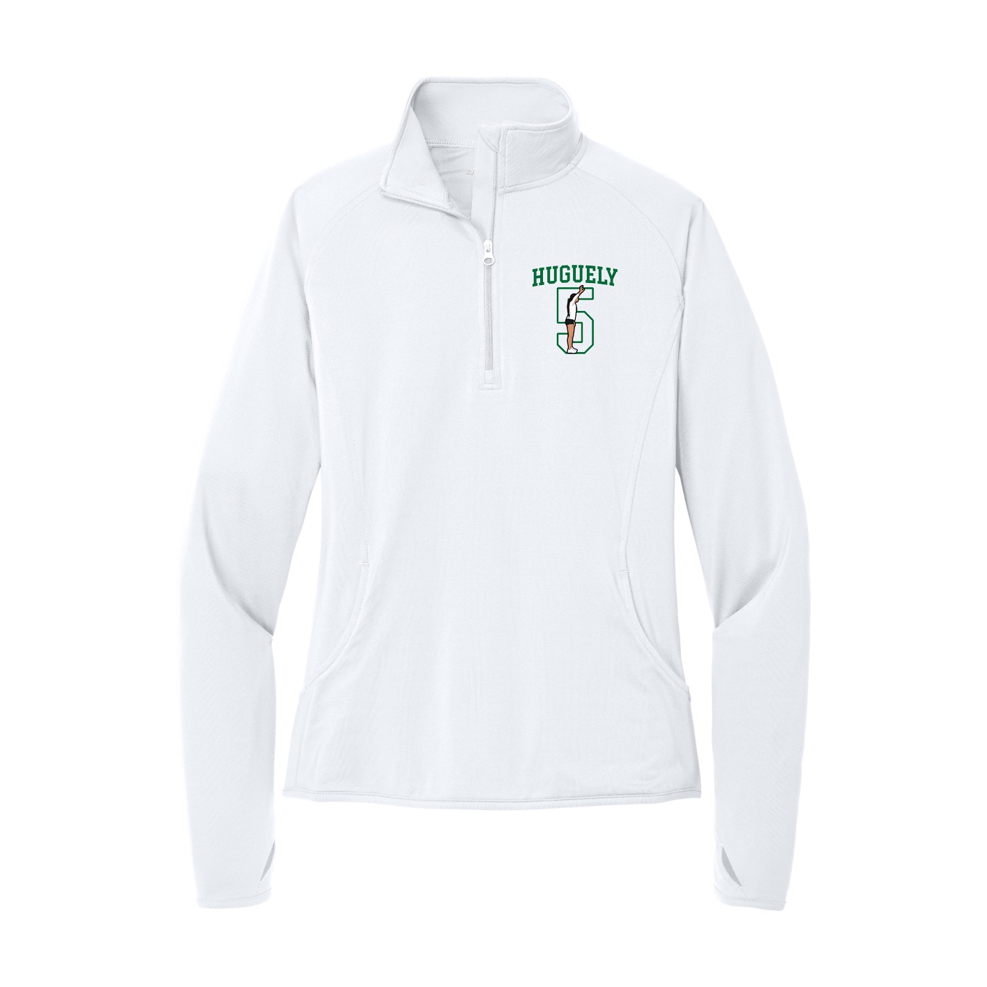 Women's Q-Zip Pullover — Shirsey in White