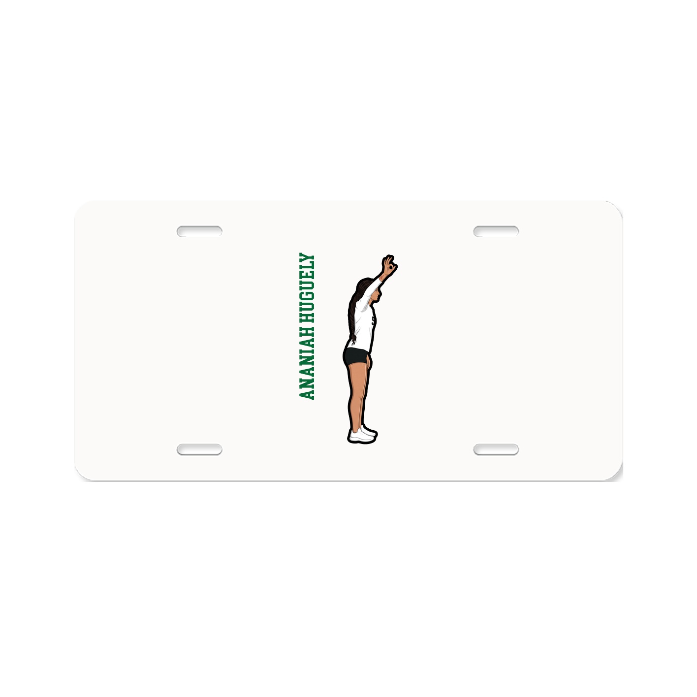 License Plate — Name Vertical in Classic
