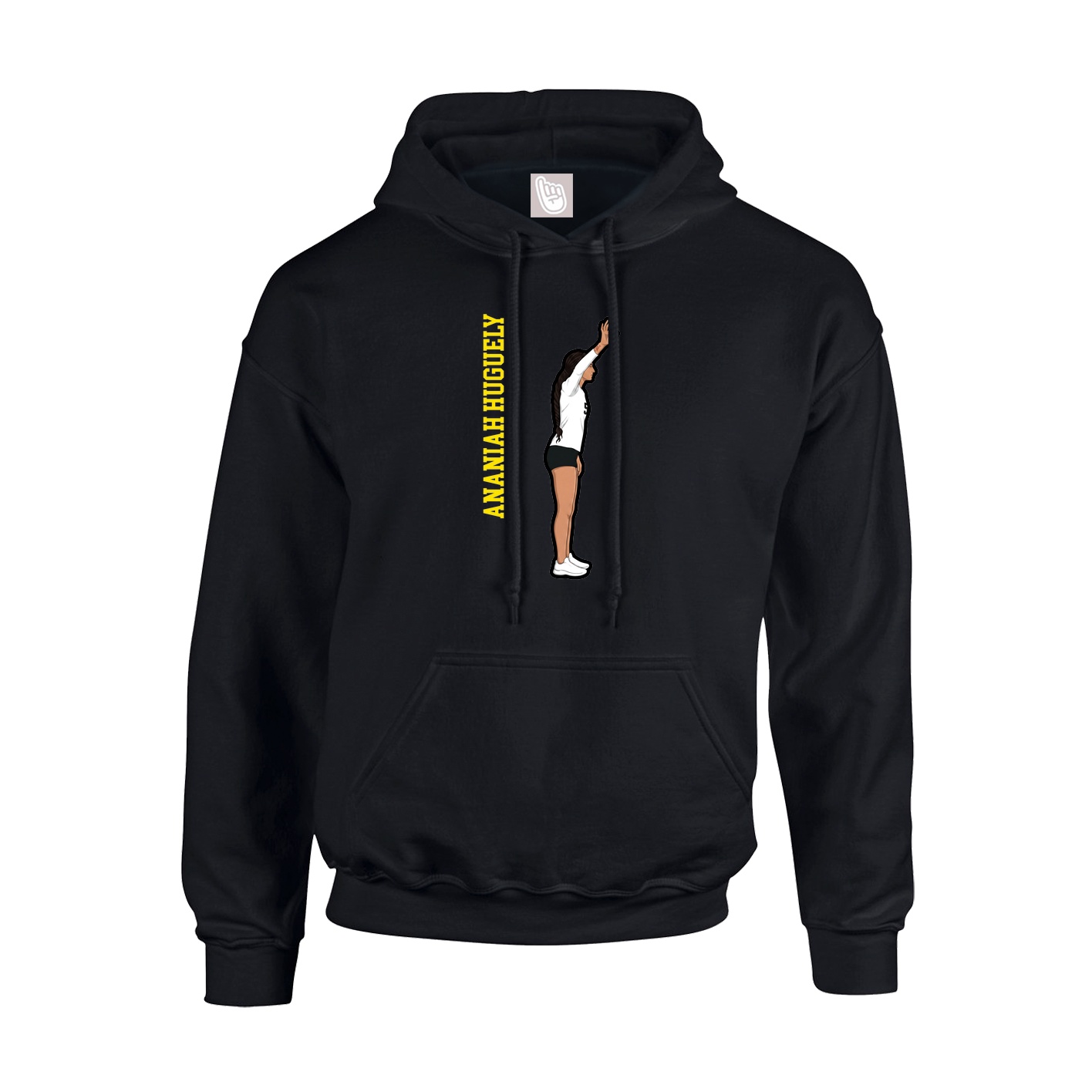 Youth Hoodie — Name Vertical in Black