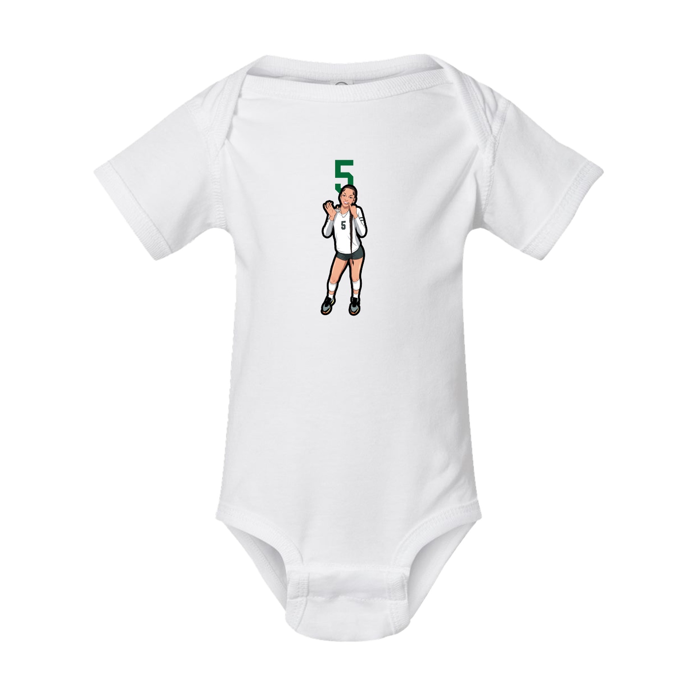 Baby Onesie — Number Top in White