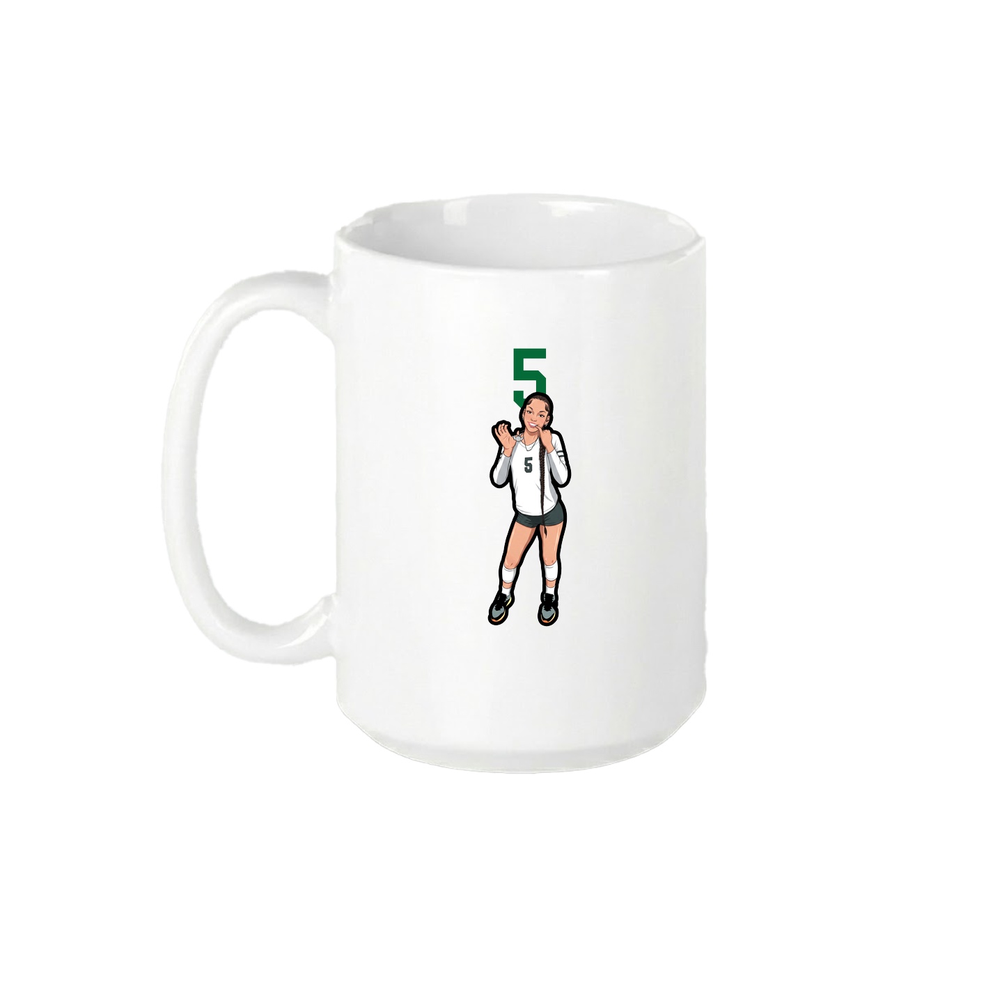 15oz Coffee Mug — Number Top in White