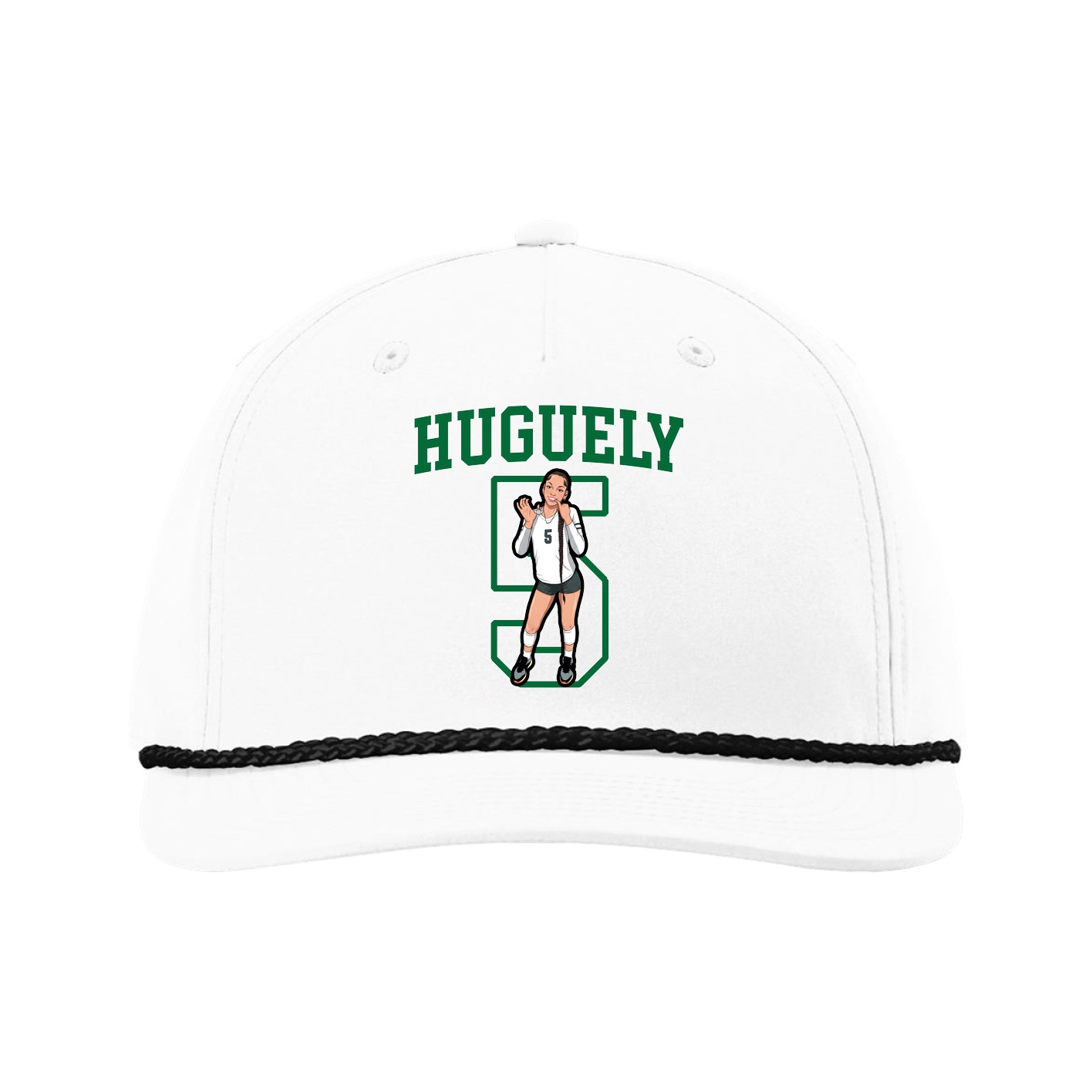 Five-Panel Classic Rope Cap — Shirsey in White