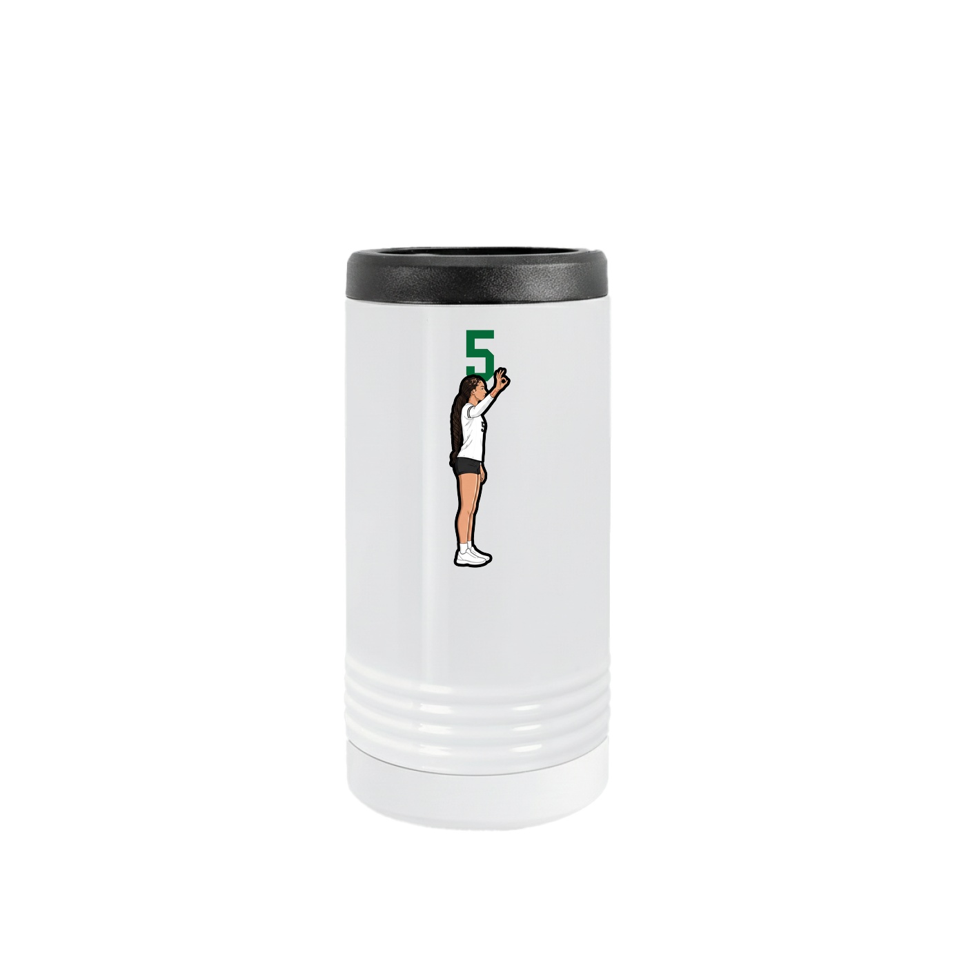 Slim Beverage Holder — Number Top in White