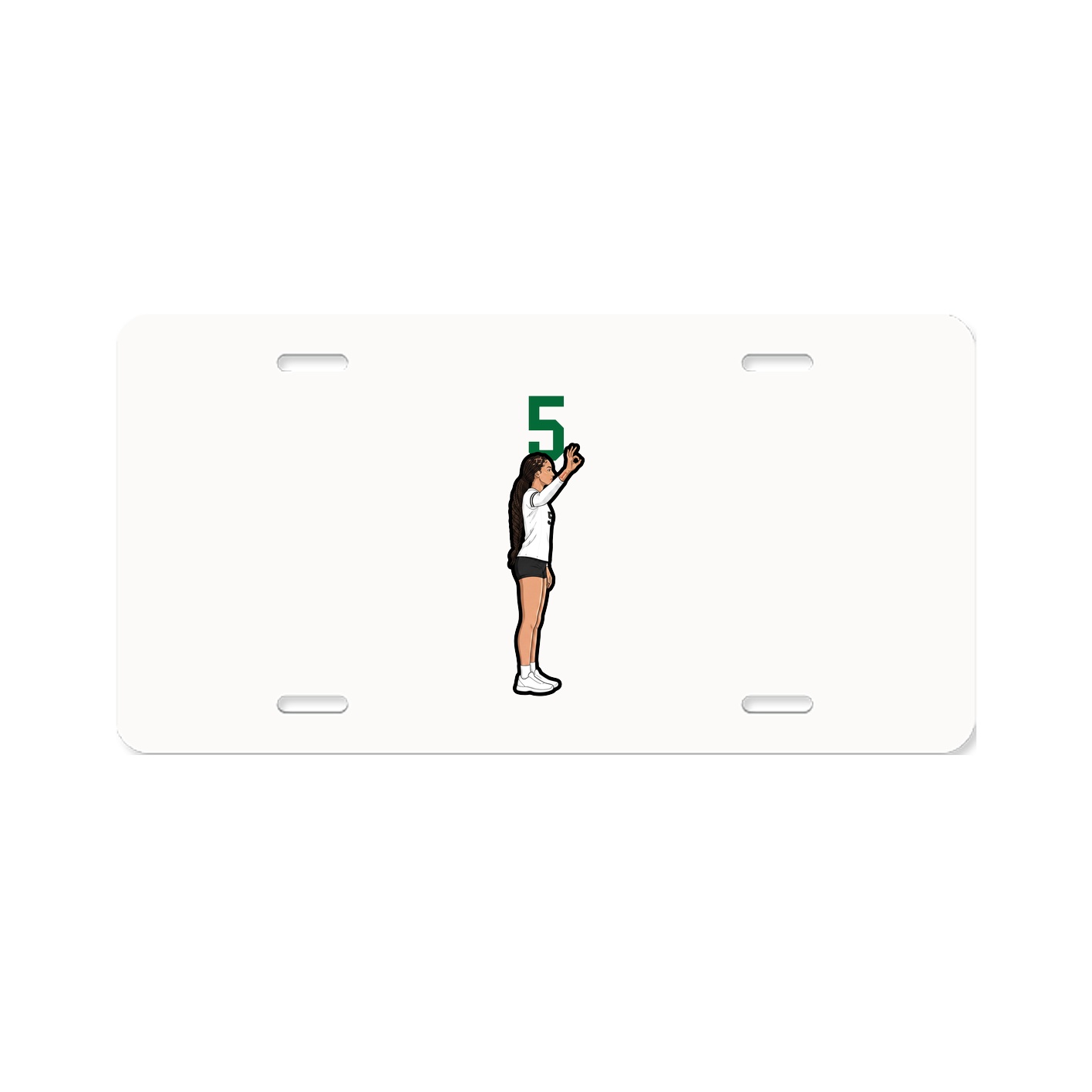 License Plate — Number Top in Classic