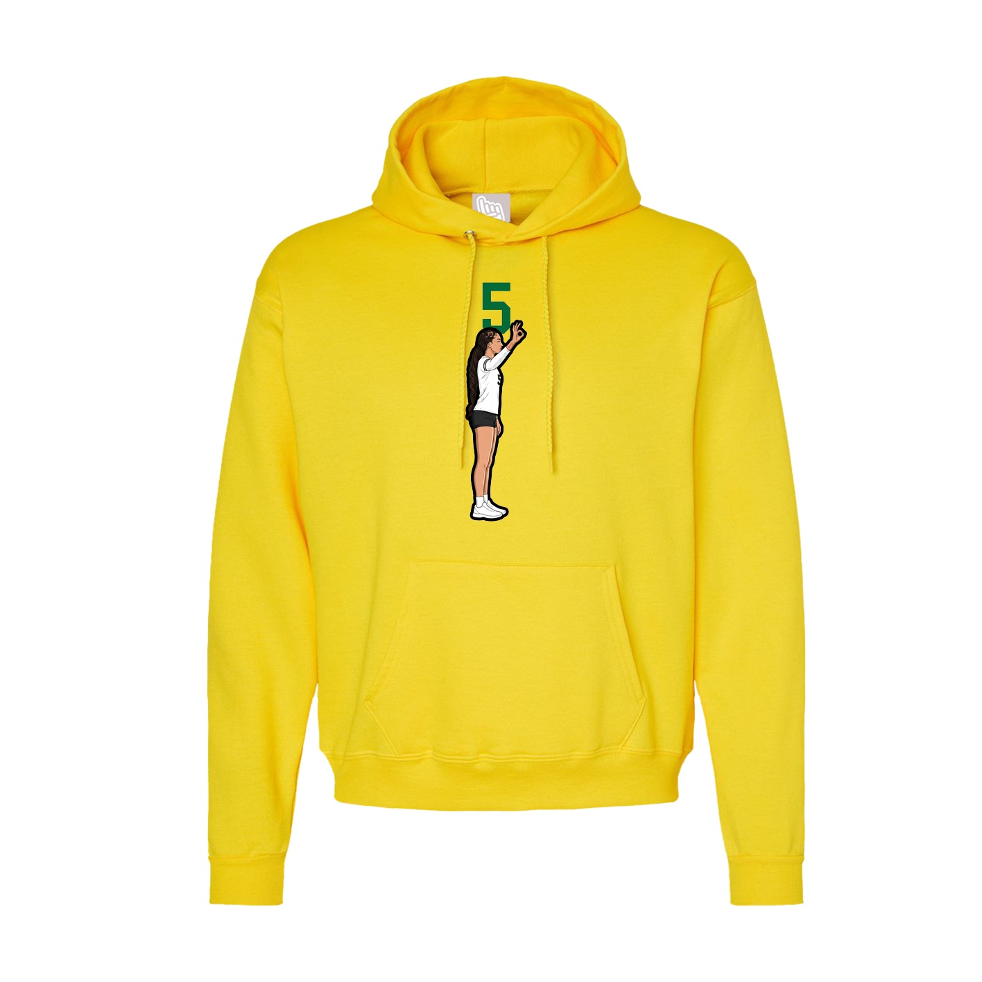 Hoodie — Number Top in Yellow