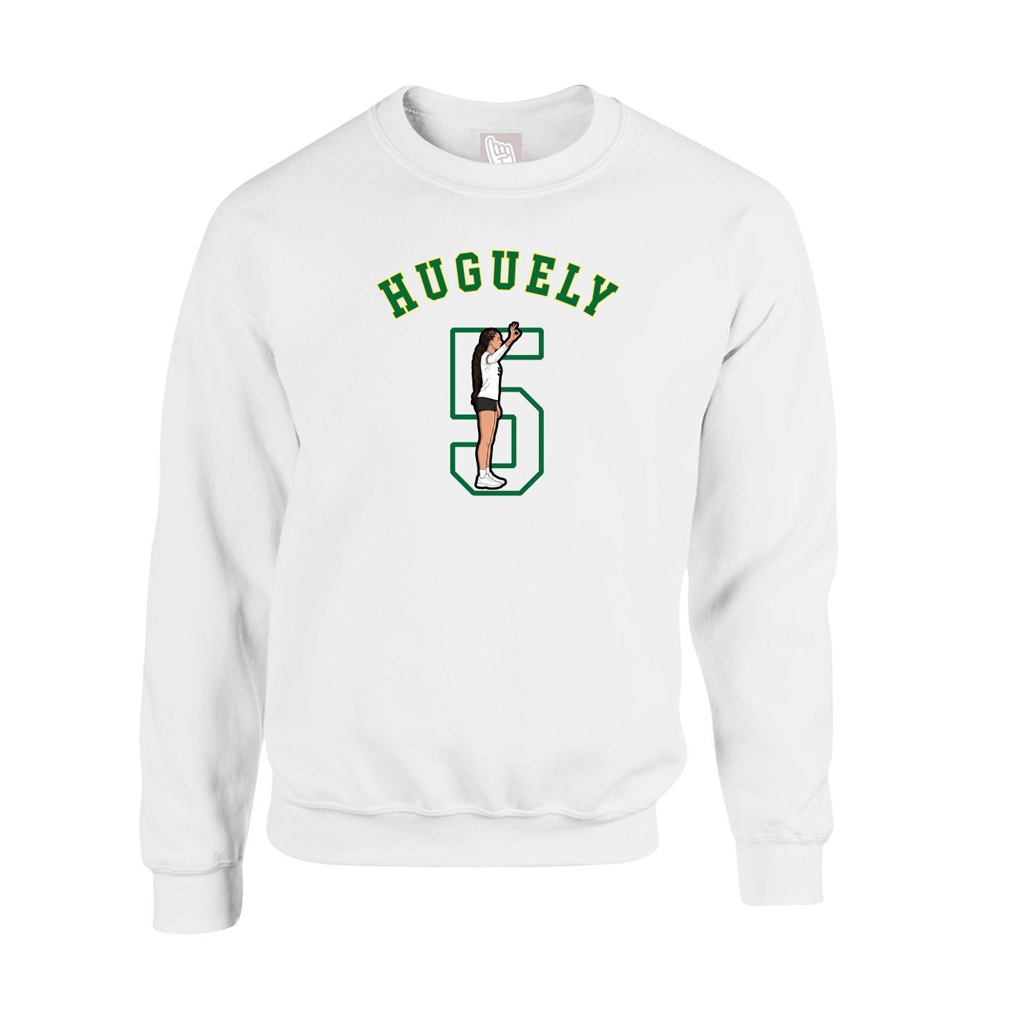 Fleece Crew — Shirsey Arch in White