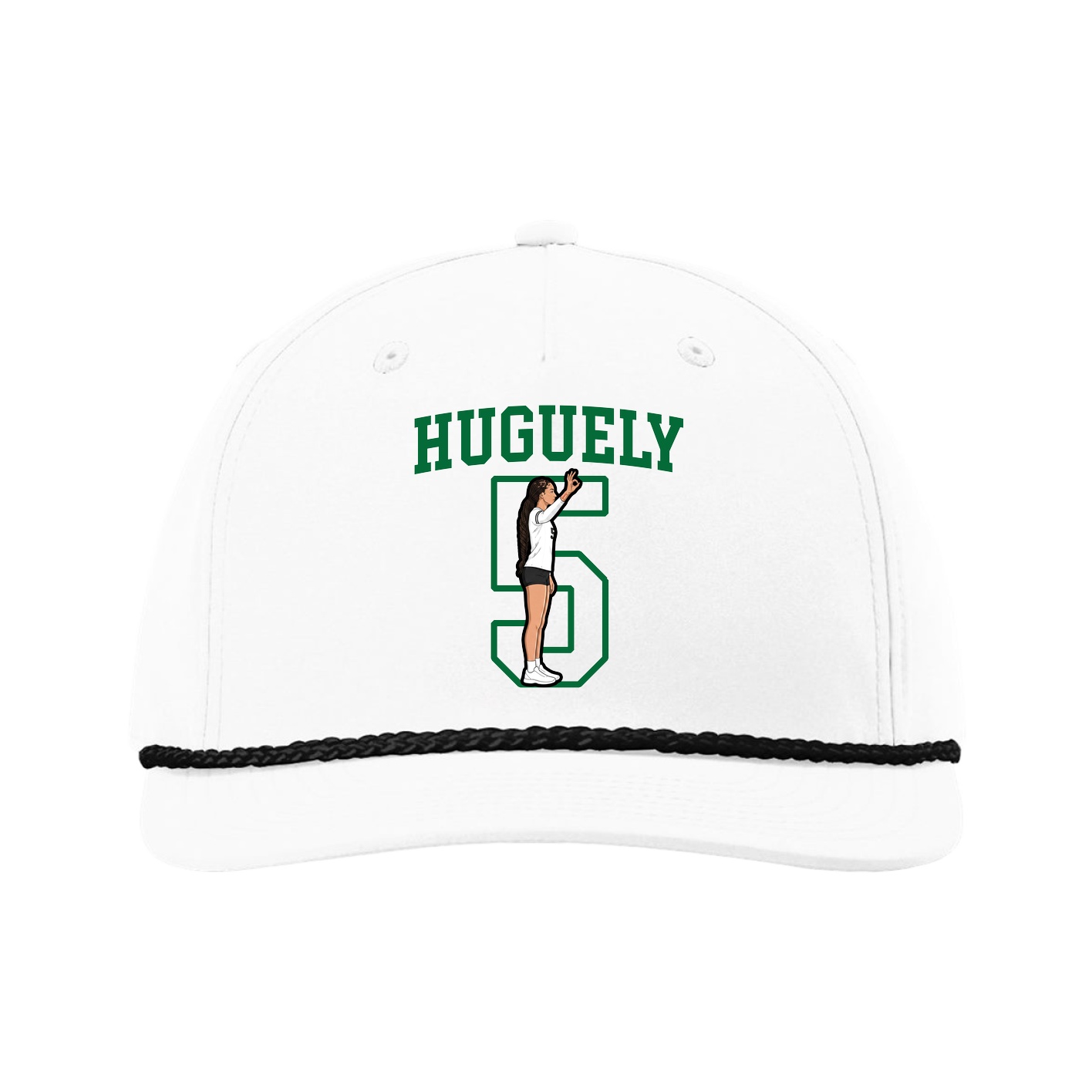 Five-Panel Classic Rope Cap — Shirsey in White