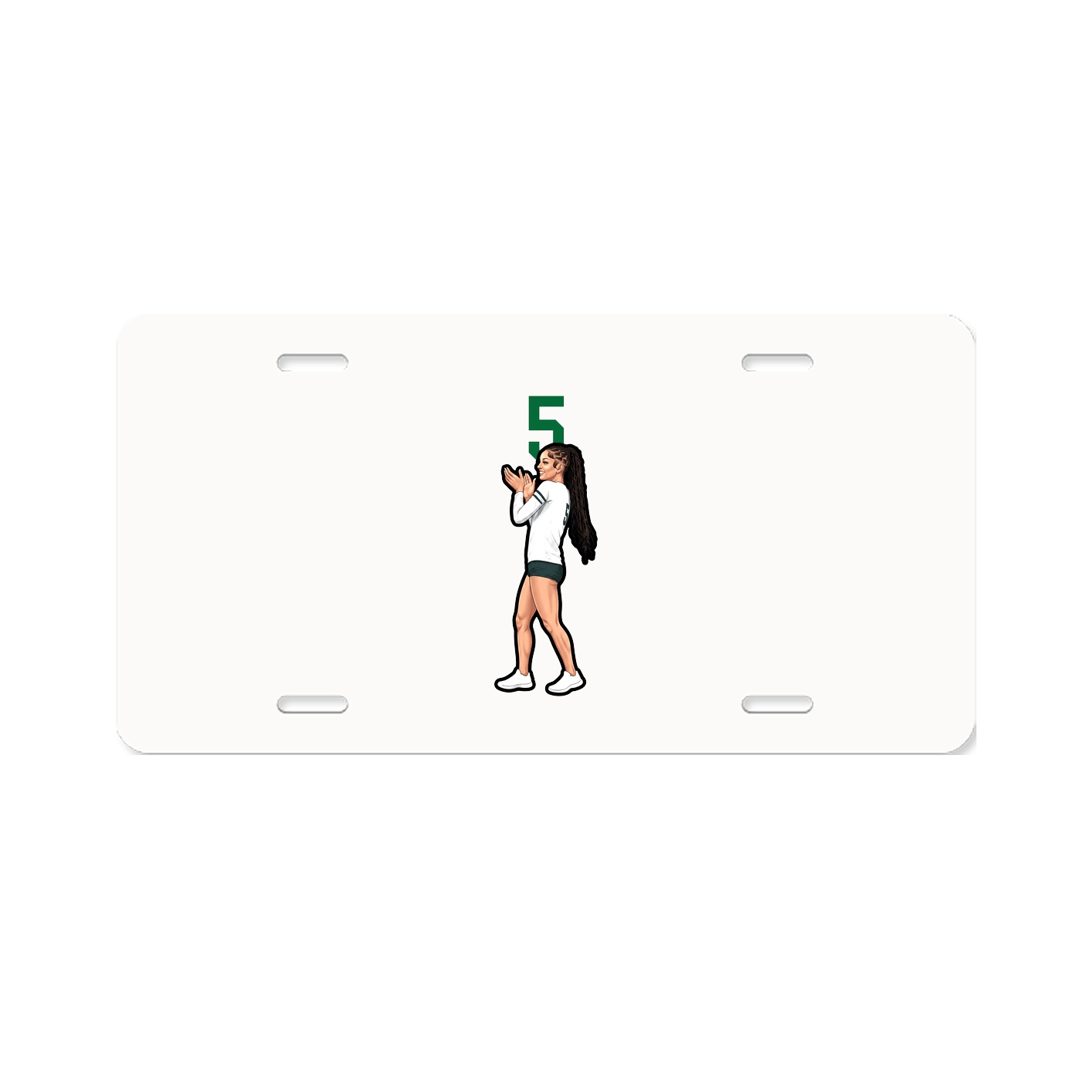 License Plate — Number Top in Classic