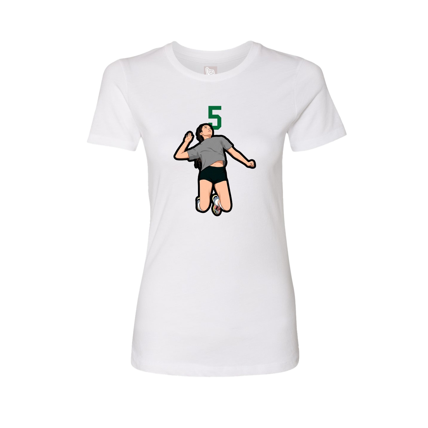 Womens Tee — Number Top in White