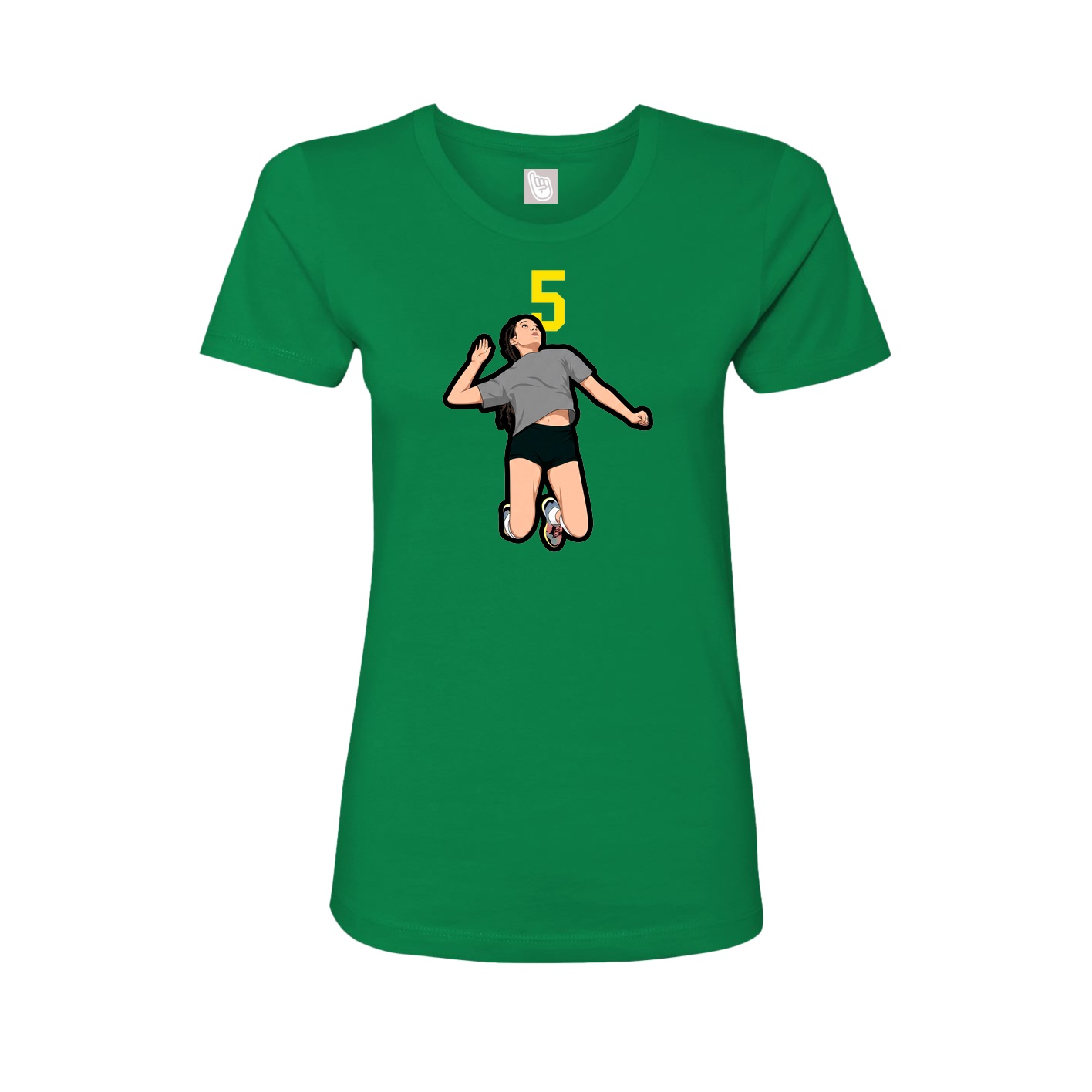 Womens Tee — Number Top in Green