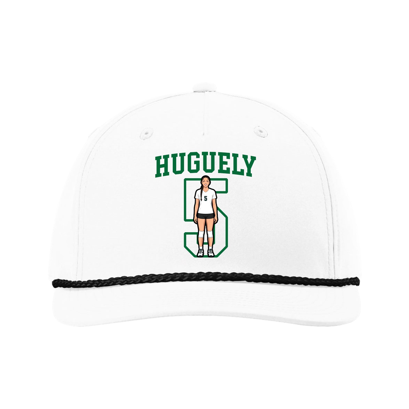 Five-Panel Classic Rope Cap — Shirsey in White