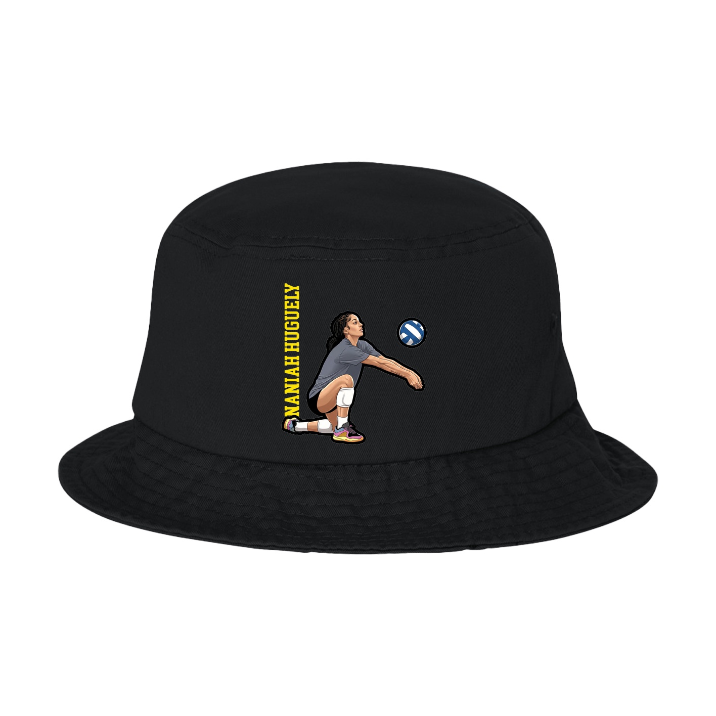 Bucket Cap — Name Vertical in Black