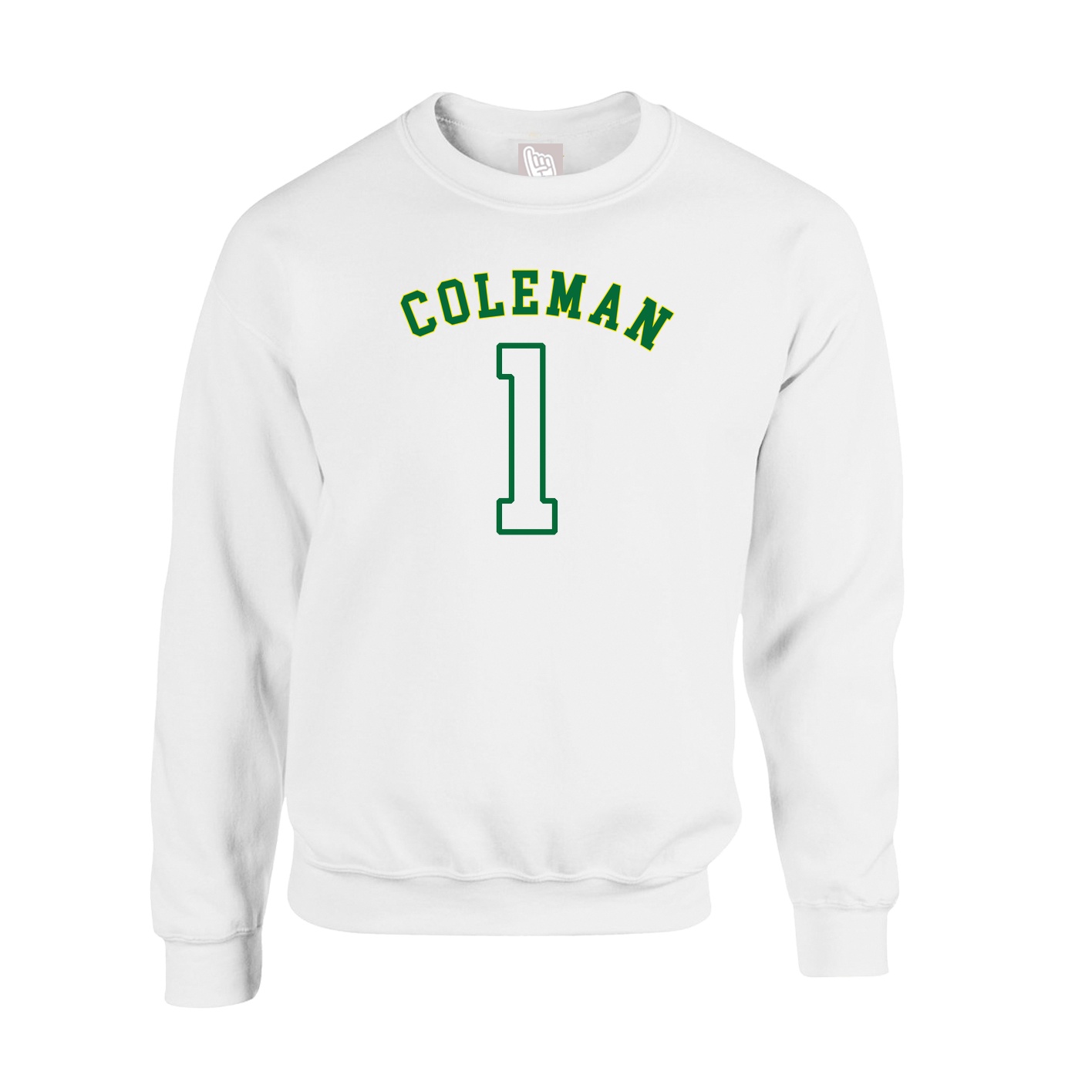 Fleece Crew — Shirsey Arch in White