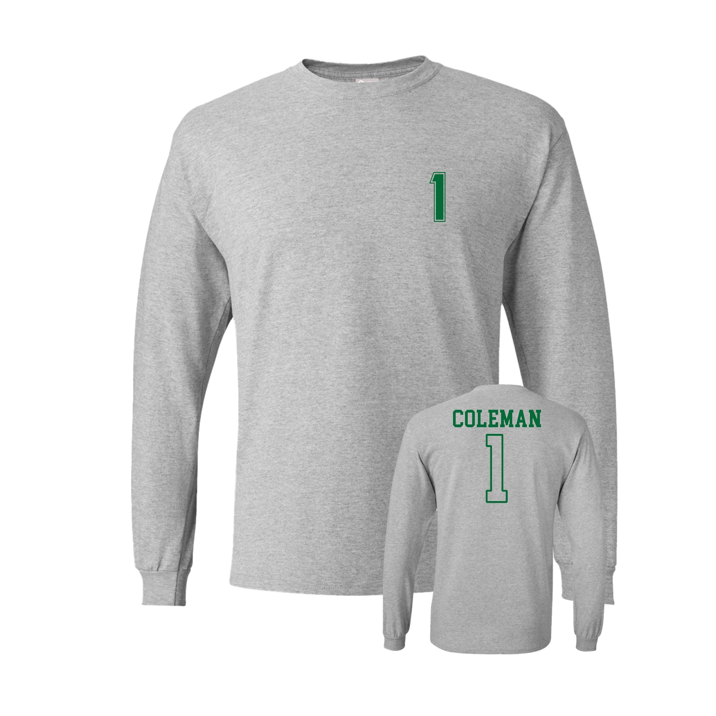 Long Sleeve Tee — Chest Back in Grey