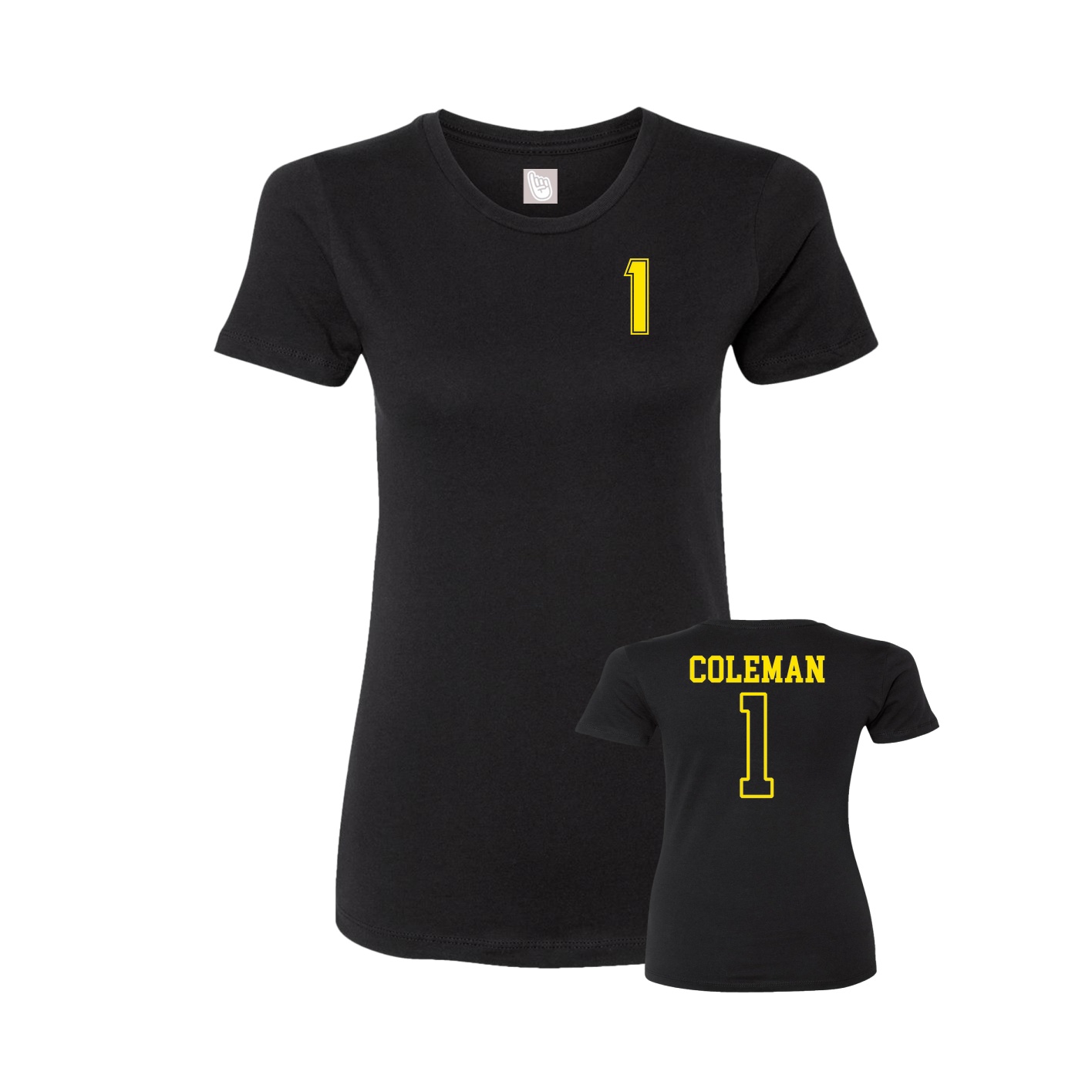Fitted Women's Tee — Chest Back in Black