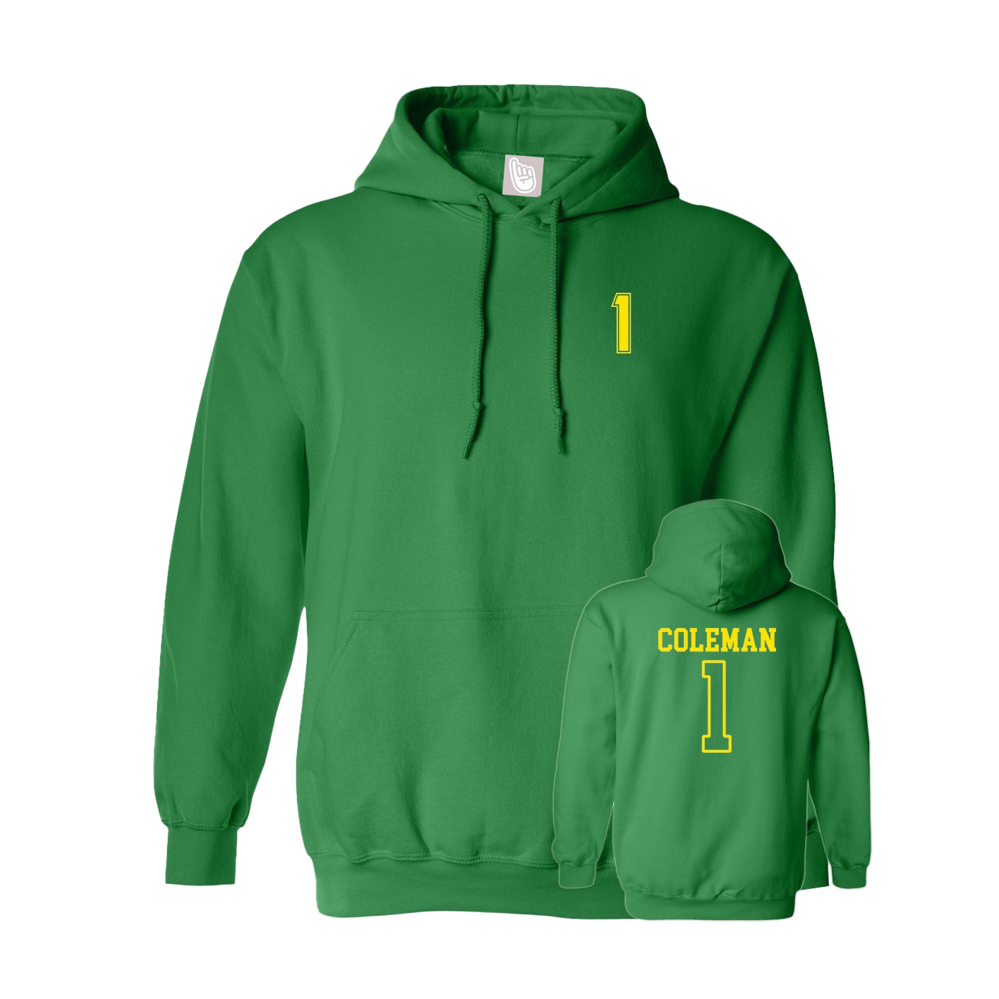 Hoodie — Chest Back in Green