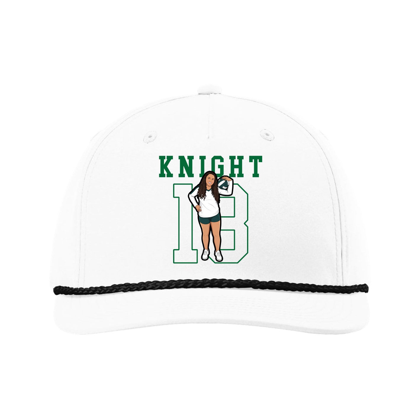 Five-Panel Classic Rope Cap — Shirsey in White