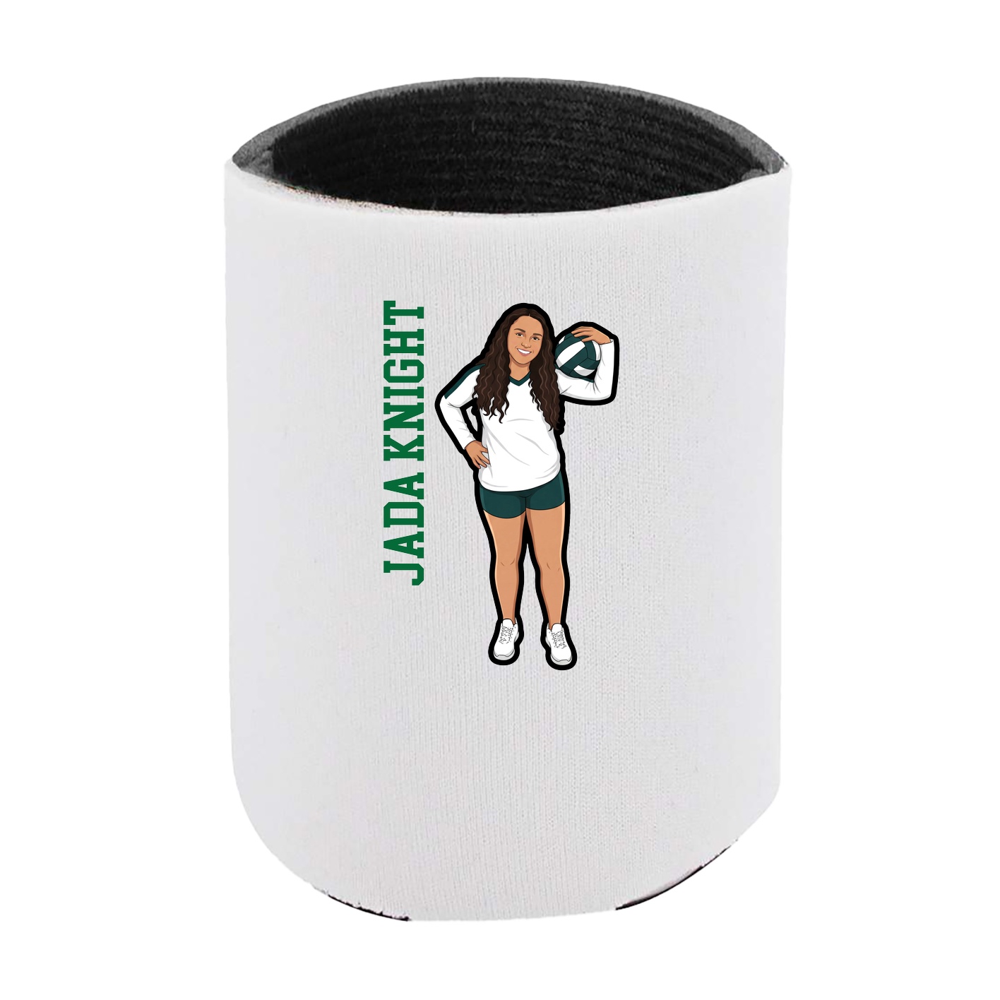 Can Holder — Name Vertical in White
