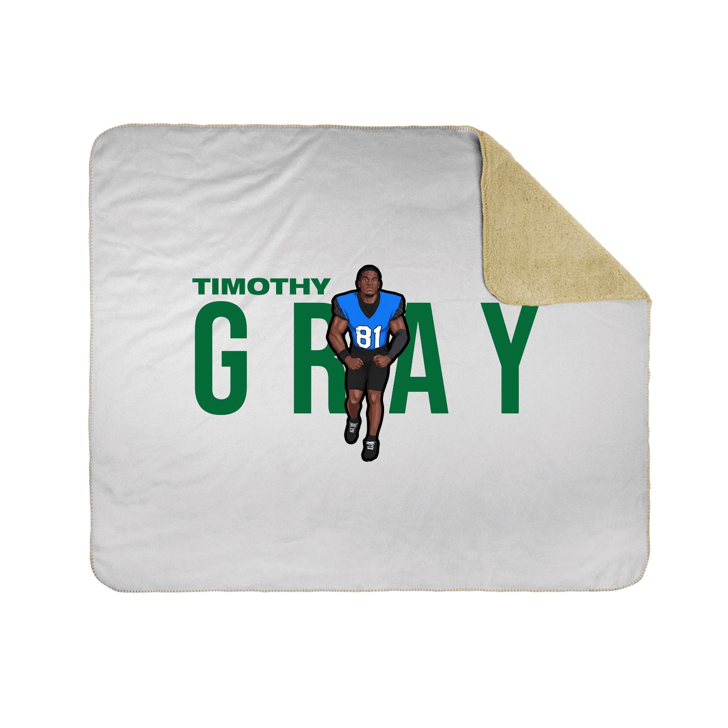 Throw Blanket — Player Name in White