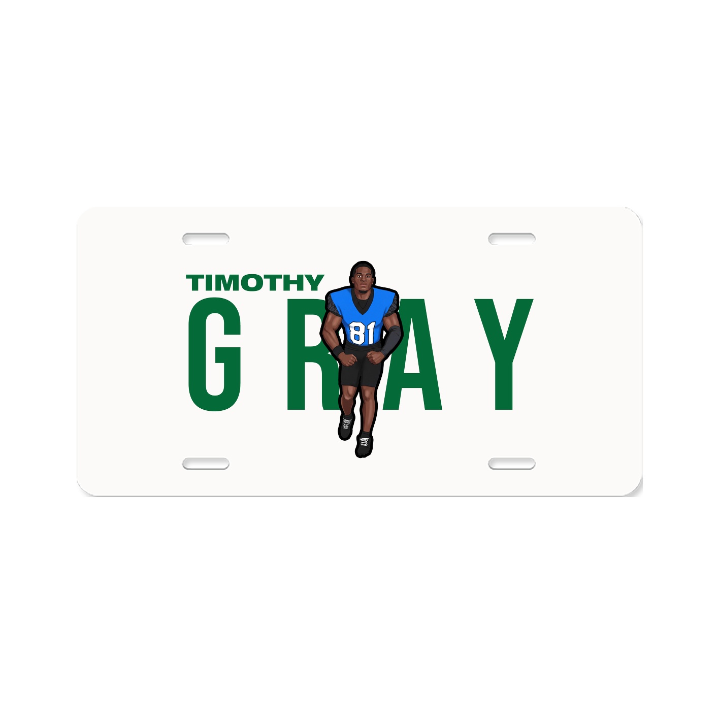 License Plate — Player Name in Classic