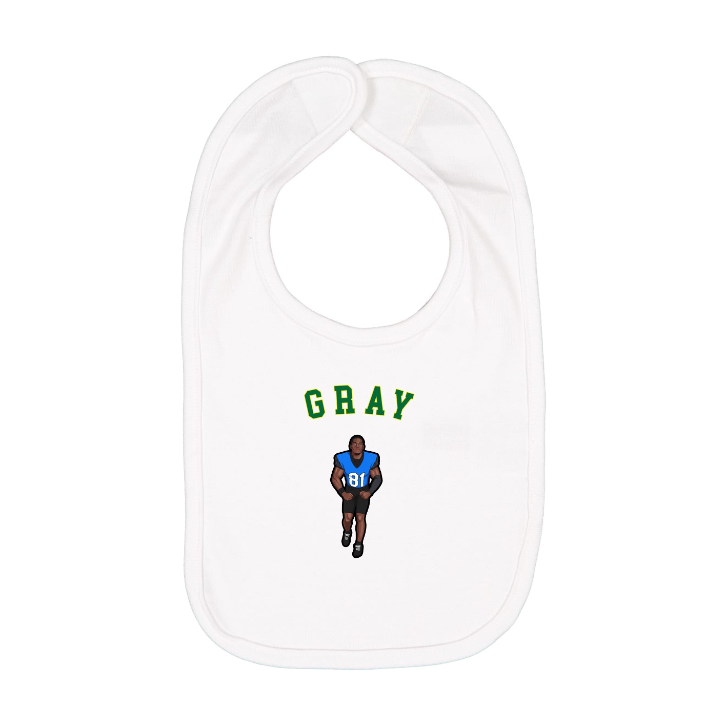 Infant Bib — Shirsey Arch in White