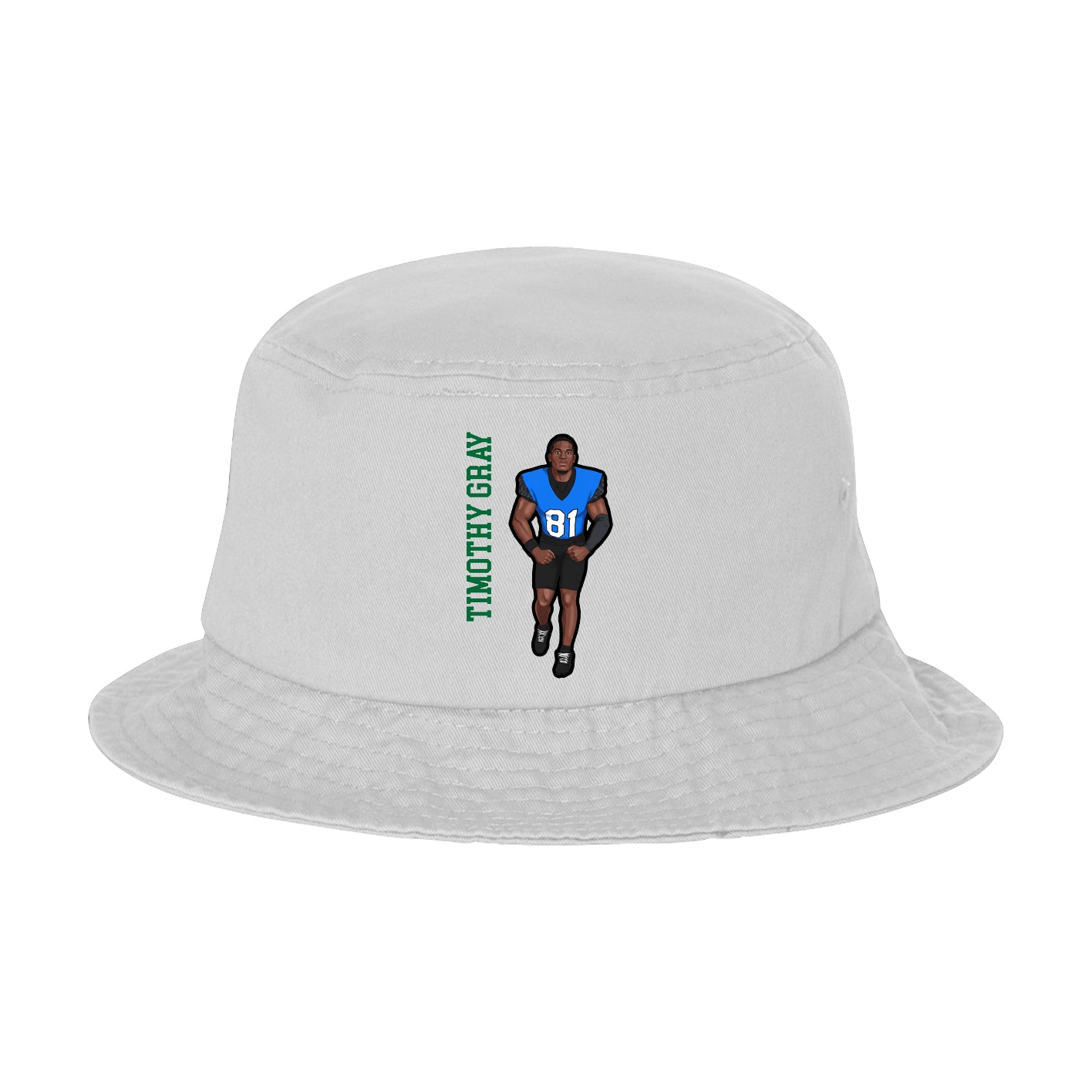 Bucket Cap — Name Vertical in White